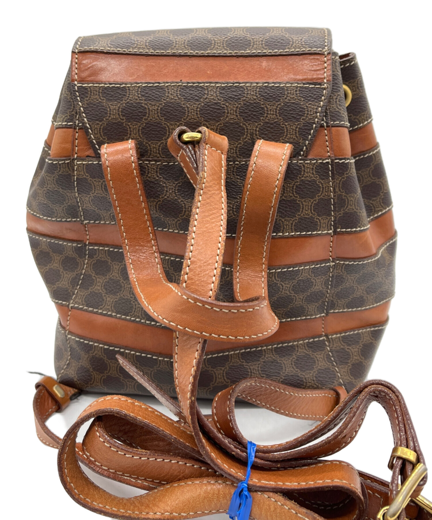 中古・古着通販】CELINE (セリーヌ) ミニリュック マカダム柄 ブラウン 