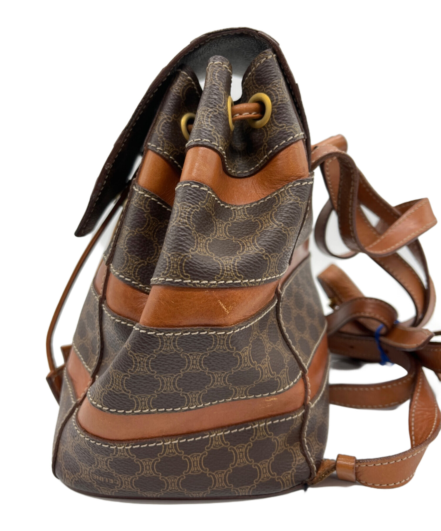 中古・古着通販】CELINE (セリーヌ) ミニリュック マカダム柄 ブラウン 