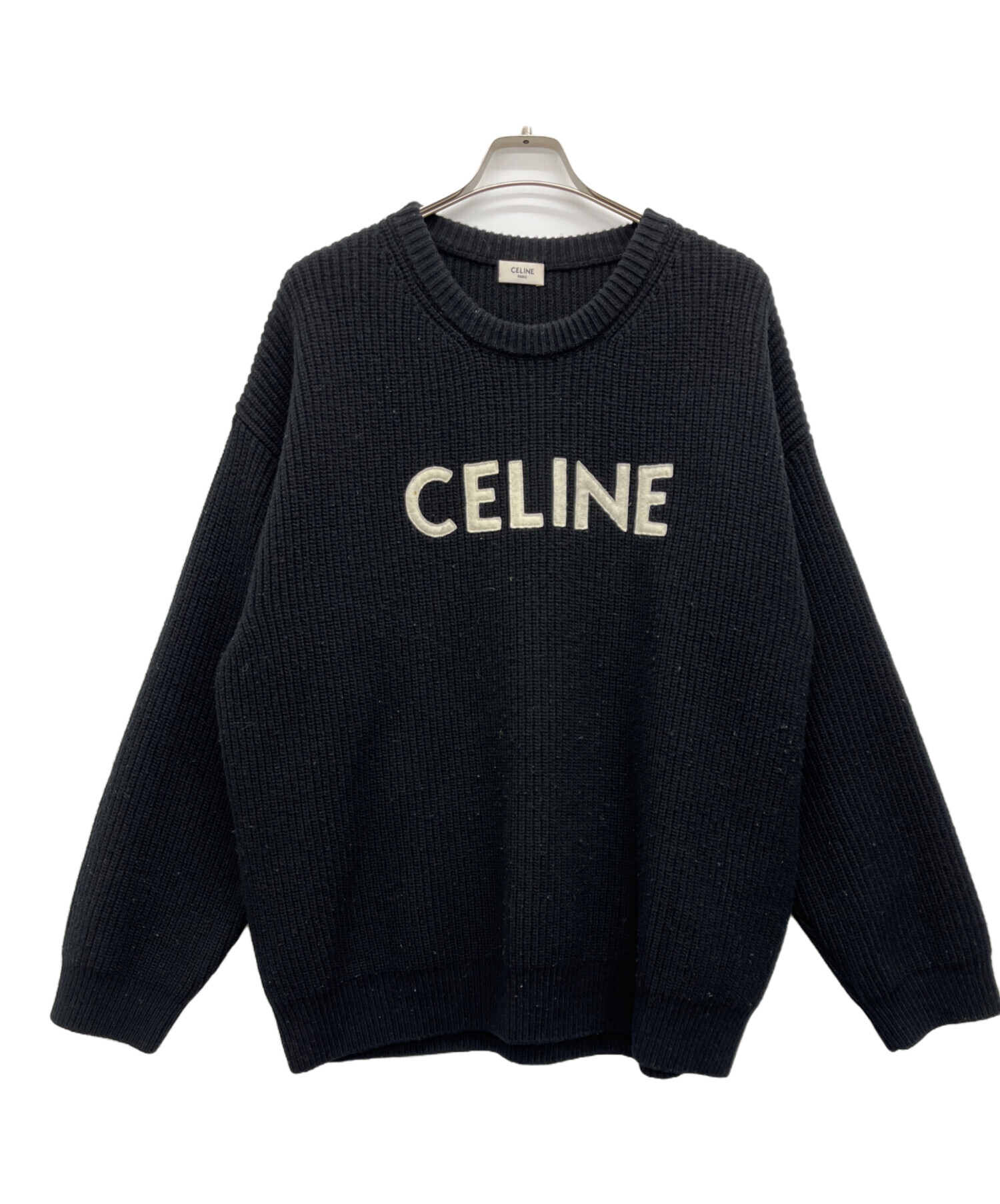 セリーヌ ヴィンテージセーター 中古・古着通販】CELINE (セリーヌ) オーバーサイズセーター ブラック