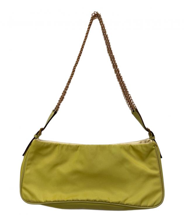 中古・古着通販】PRADA (プラダ) ナイロンショルダーポーチ イエロー