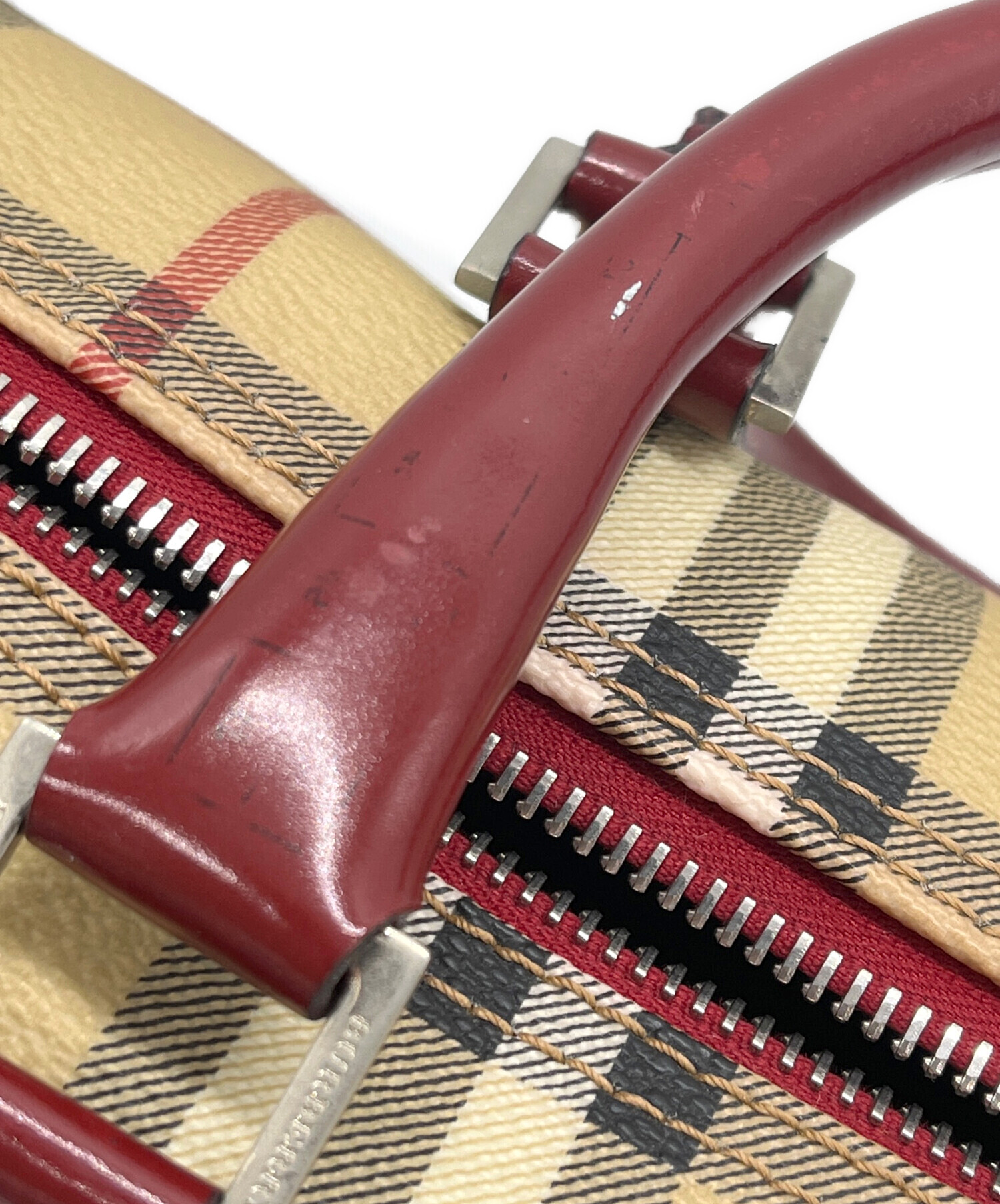 中古・古着通販】BURBERRY (バーバリー) ミニボストンバッグ ベージュ