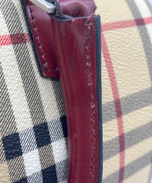 中古・古着通販】BURBERRY (バーバリー) ミニボストンバッグ ベージュ