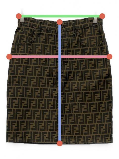 中古・古着通販】FENDI (フェンディ) ズッカ柄スカート ベージュ