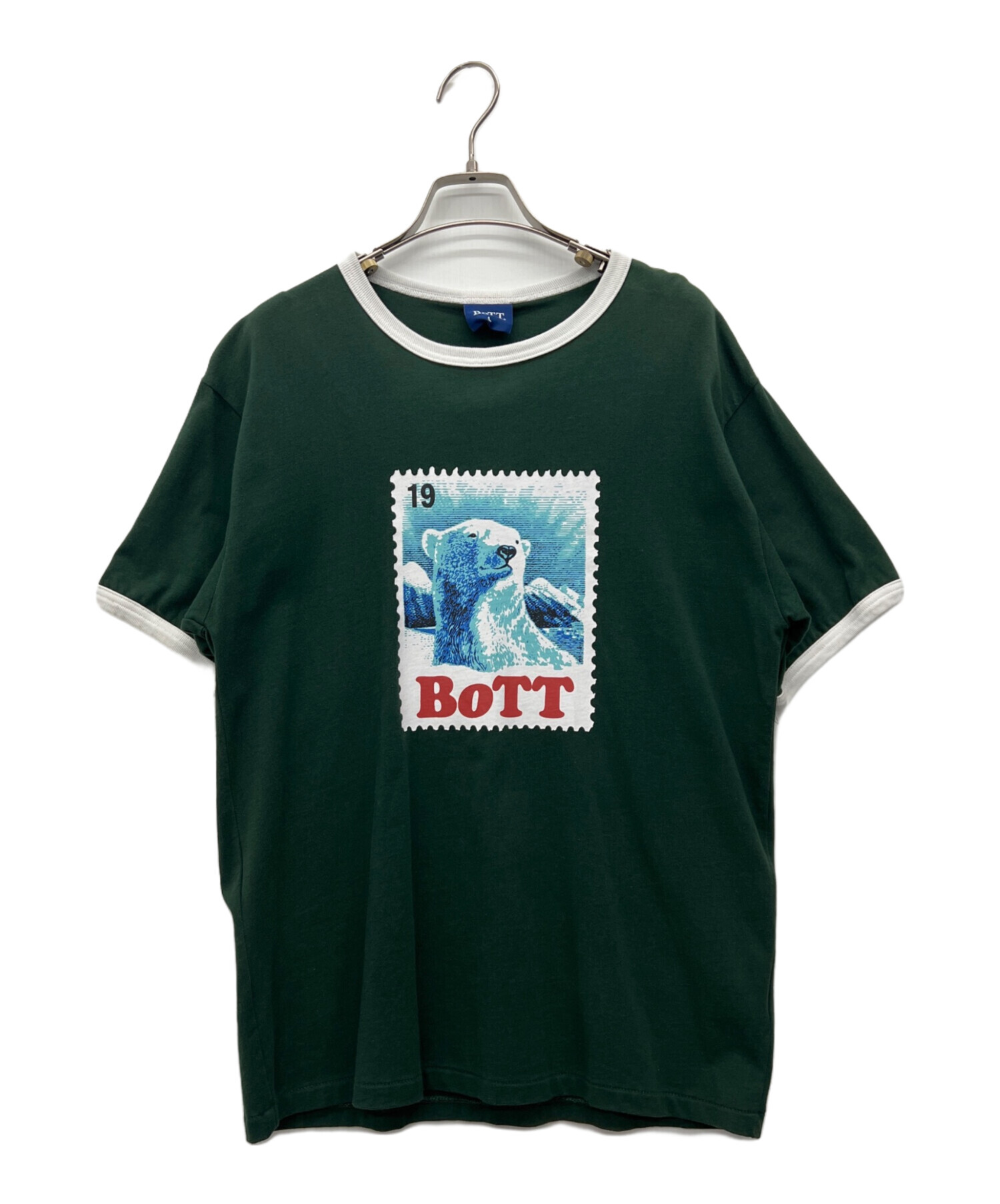 中古・古着通販】BoTT (ボット) リンガーカットソー グリーン サイズ:L 