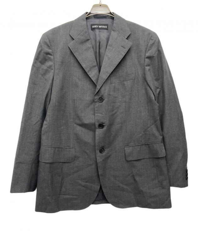 イッセイミヤケフェット　テーラードジャケット　黒　カシミヤ100% ISSEY MIYAKE イッセイミヤケ フェットISSEY FETE ウール
