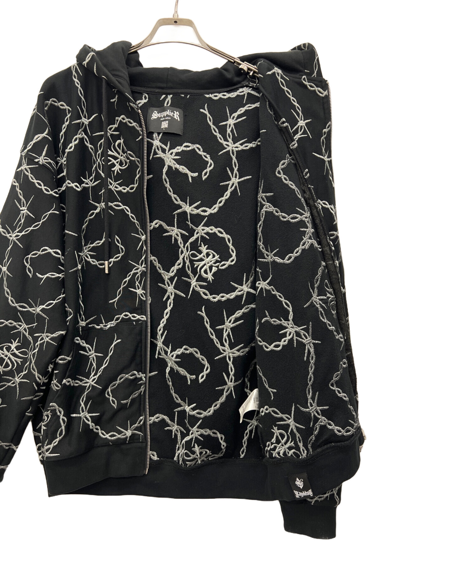 中古・古着通販】SUPPLIER (サプライヤー) ジップパーカー ブラック