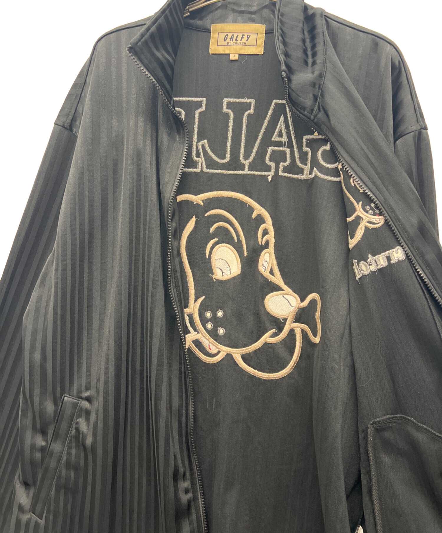 中古・古着通販】GALFY (ガルフィー) ジャージトップ ブラック サイズ