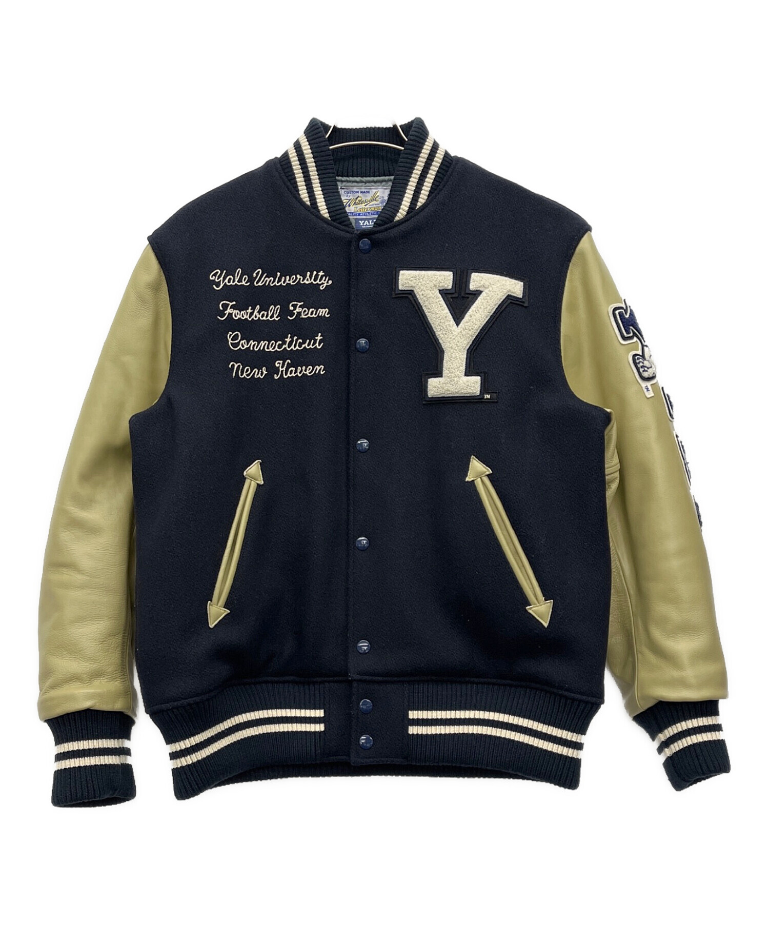 ホワイツビル WHITESVILLE スタジャン フルデコ　ネイビー　未使用 WHITESVILLE [ホワイツビル] 30oz. WOOL MELTON HALF LENGTH AWARD