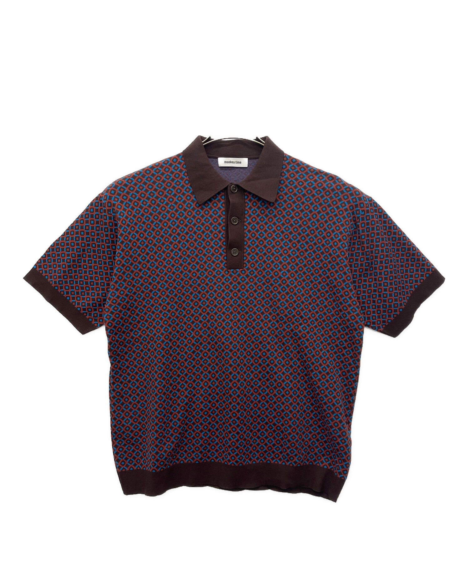 monkey timeポロシャツ ループヤーン プレーティング ポロシャツ