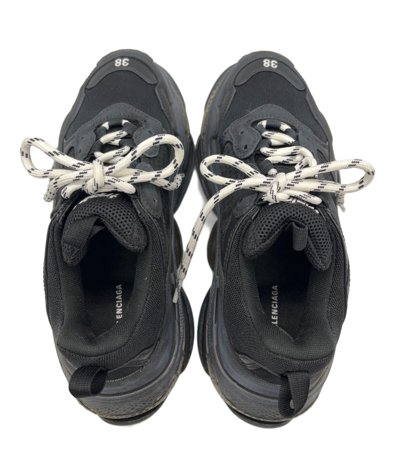 中古・古着通販】BALENCIAGA (バレンシアガ) TRIPLE S ブラック サイズ 