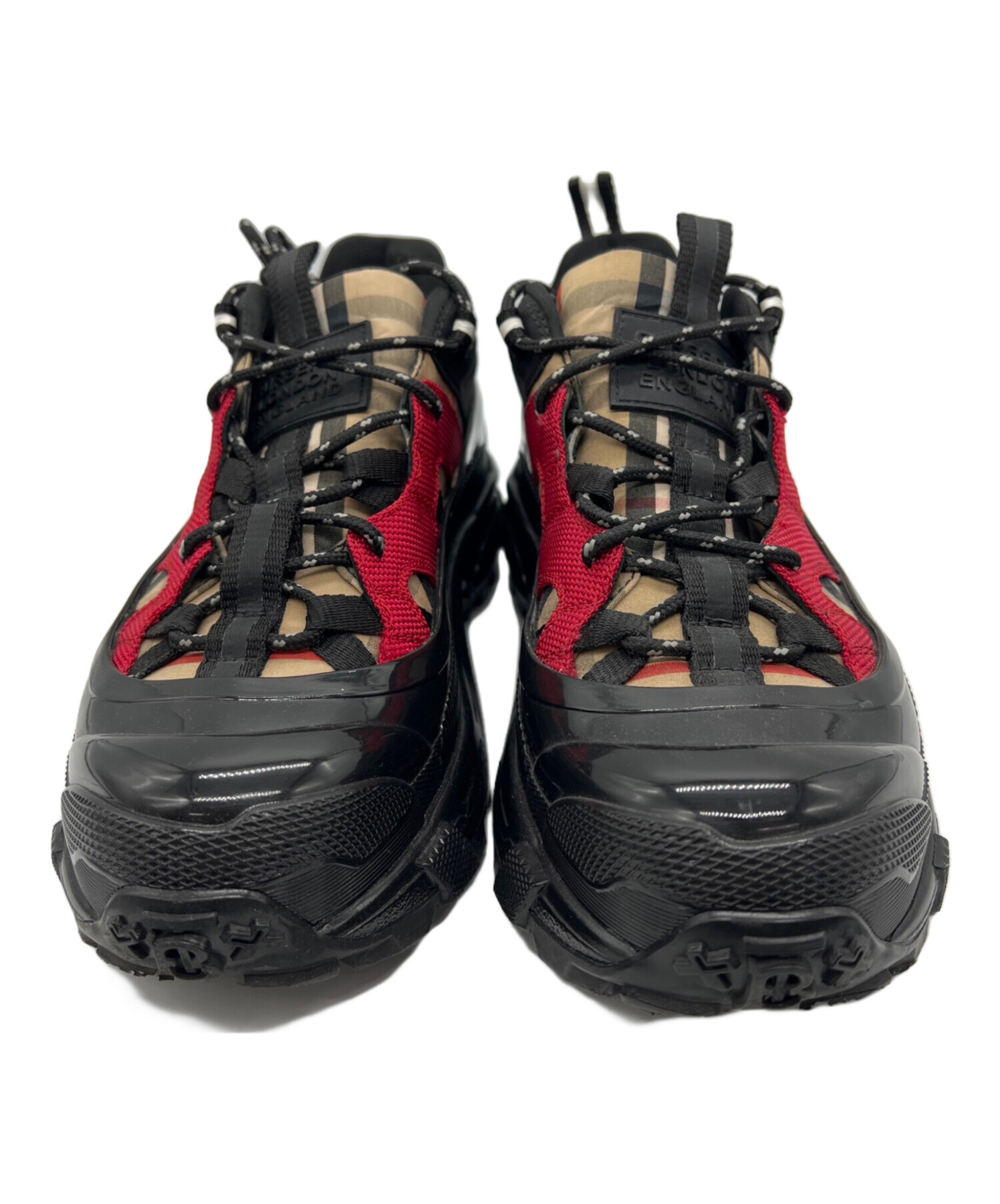 未使用品 BURBERRY バーバリー カウプリント スニーカー 中古・古着通販】BURBERRY (バーバリー) スニーカー ブラック サイズ