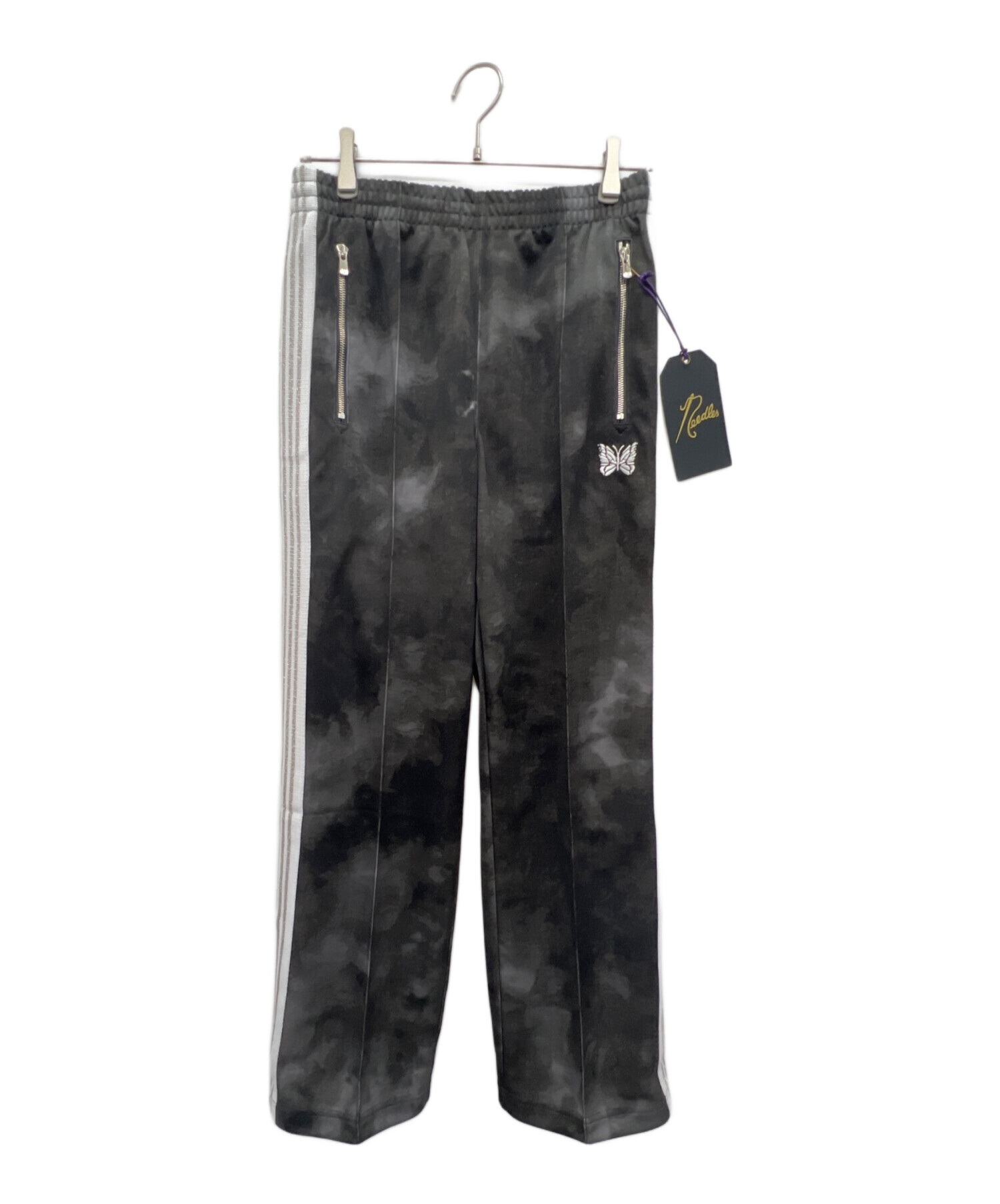 Needles トラックパンツ ブラック　ホワイト Mサイズ@v85 M ストレートブラックホワイトneedles トラックパンツ