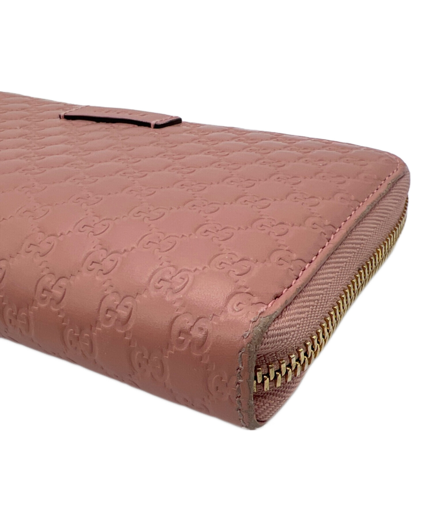 中古・古着通販】GUCCI (グッチ) ラウンドファスナーウォレット ピンク