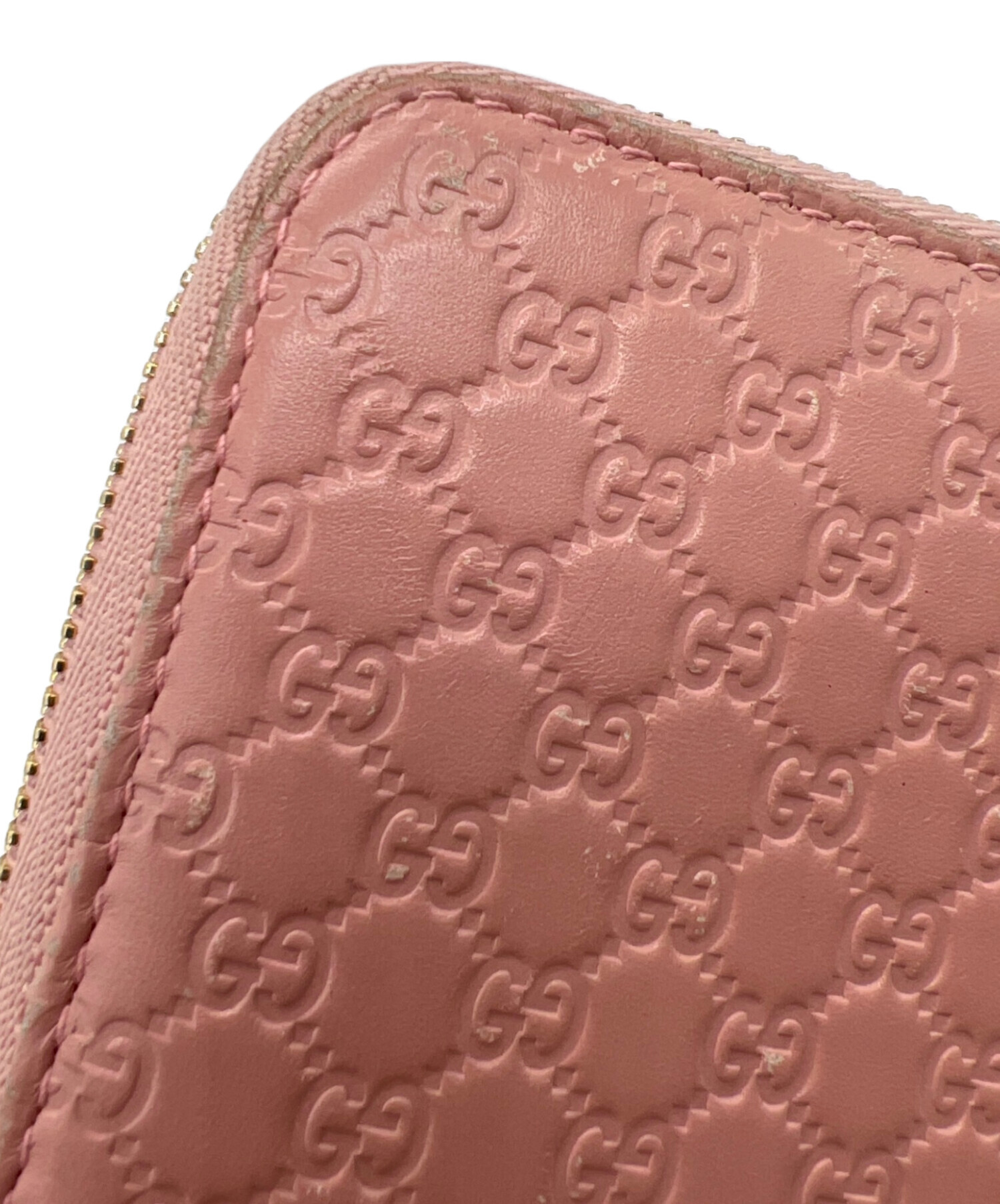 中古・古着通販】GUCCI (グッチ) ラウンドファスナーウォレット ピンク