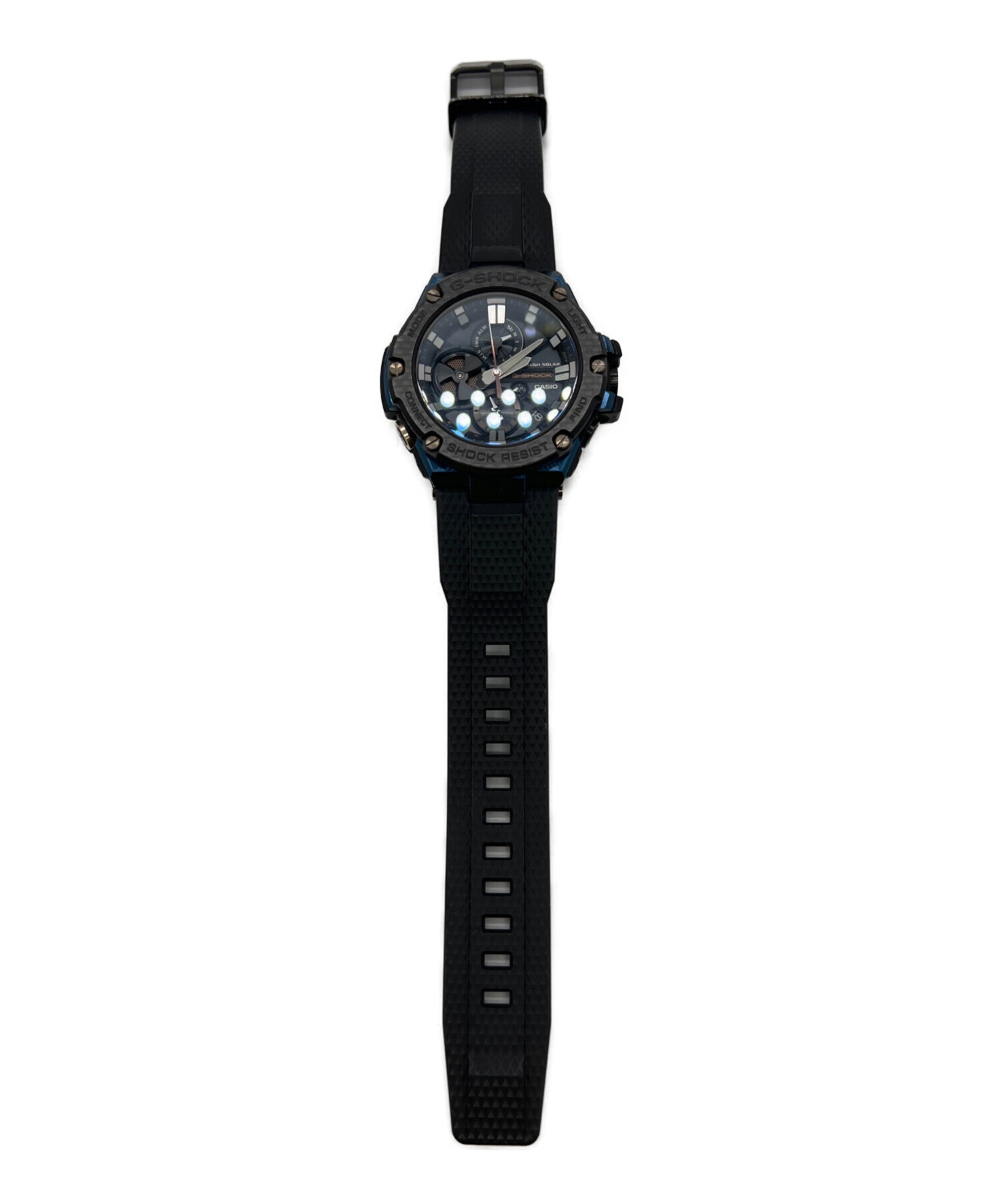 開封未使用品 カシオ  G-SHOCK GST-B100B-1A3 ブラック ライムイエロー 腕時計 アナログ クロノグラフ 苫小牧西店 中古・古着通販】CASIO (カシオ) 腕時計 G-SHOCK ブラック｜ブランド