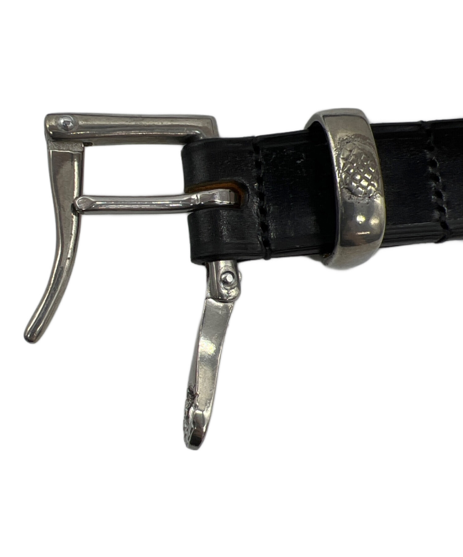 中古・古着通販】Needles (ニードルズ) レザーベルト ブラック