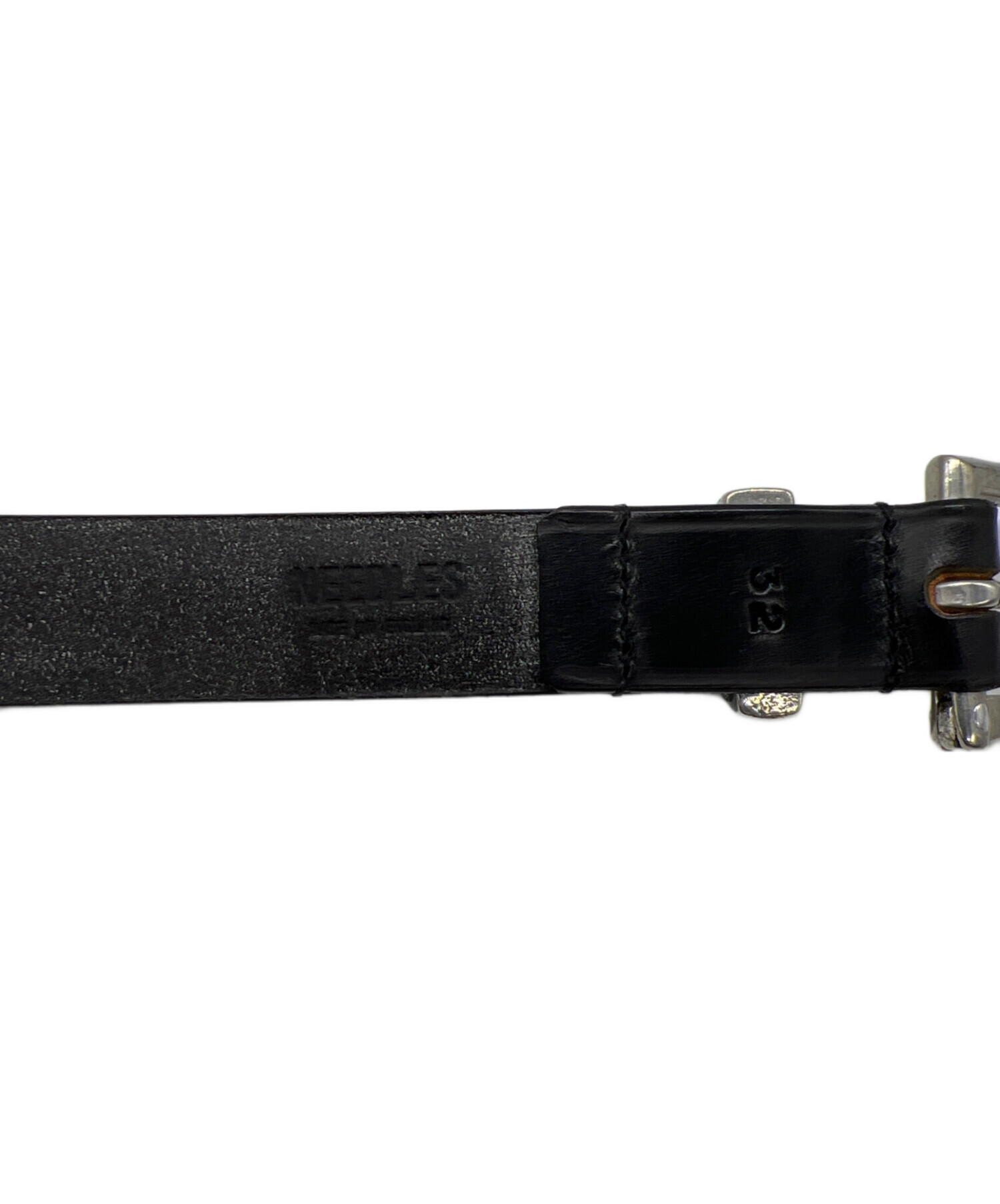 中古・古着通販】Needles (ニードルズ) レザーベルト ブラック