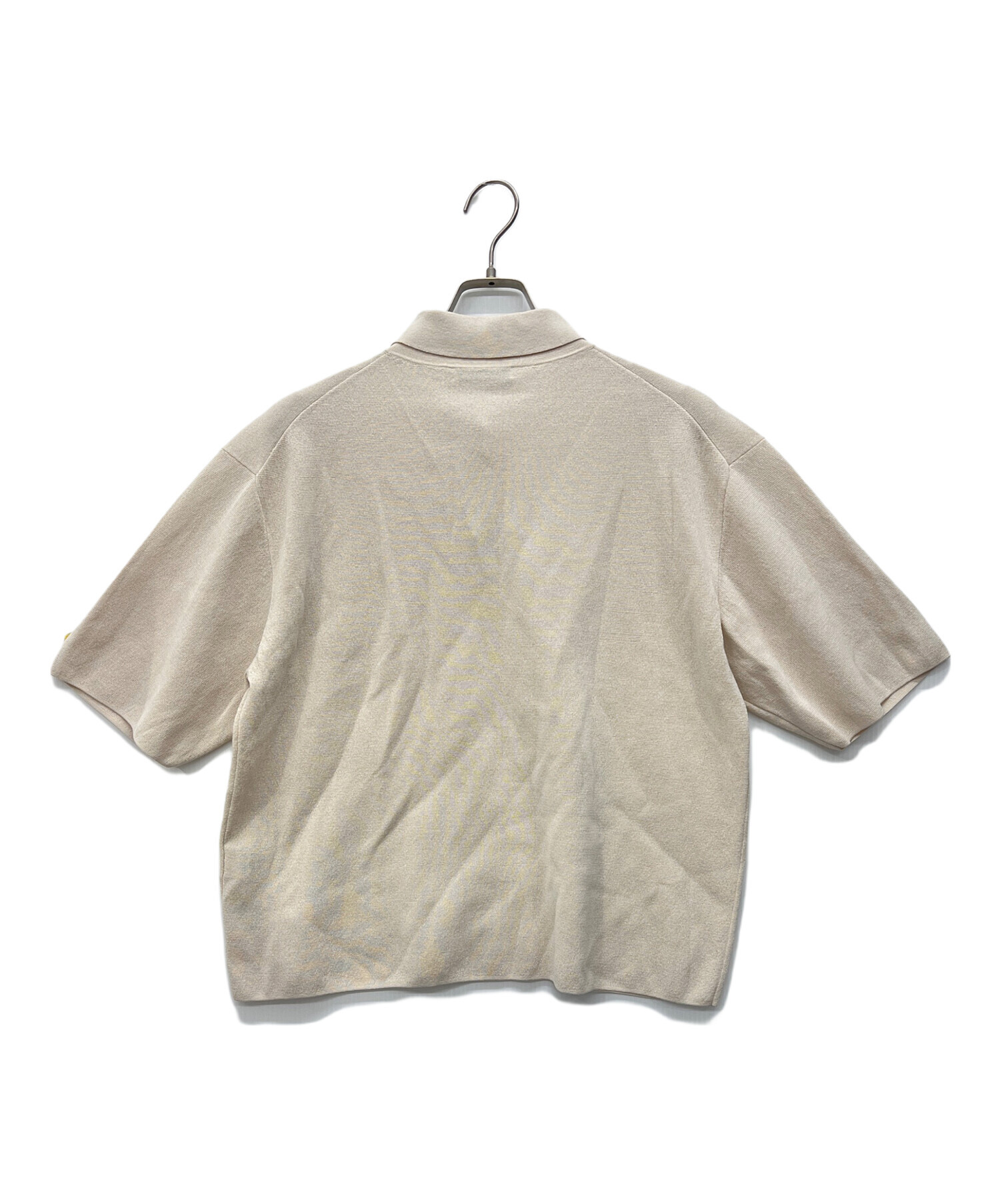 中古・古着通販】NKNIT (ンニット) ニットポロシャツ アイボリー