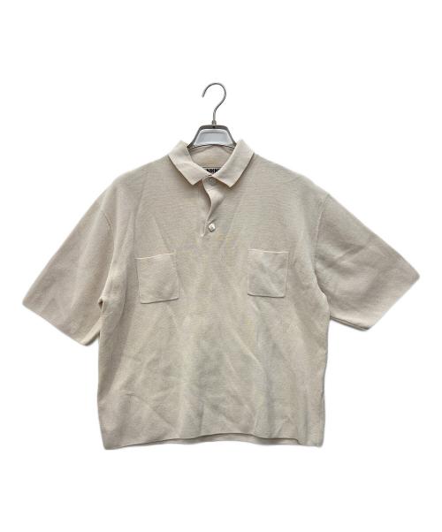 中古・古着通販】NKNIT (ンニット) ニットポロシャツ アイボリー