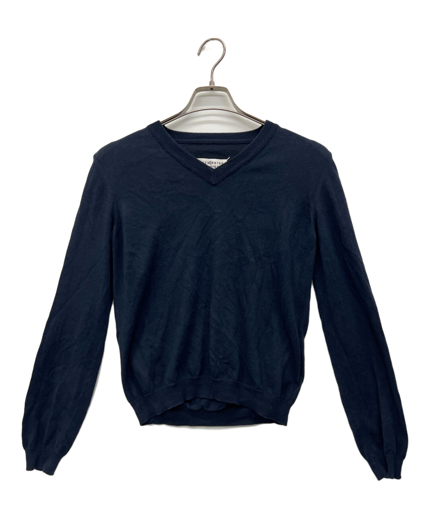 【値下げ　Maison Margiera】　モードなセーター　美品・深ネイビー 中古・古着通販】Maison Margiela (メゾンマルジェラ) 薄手ニット