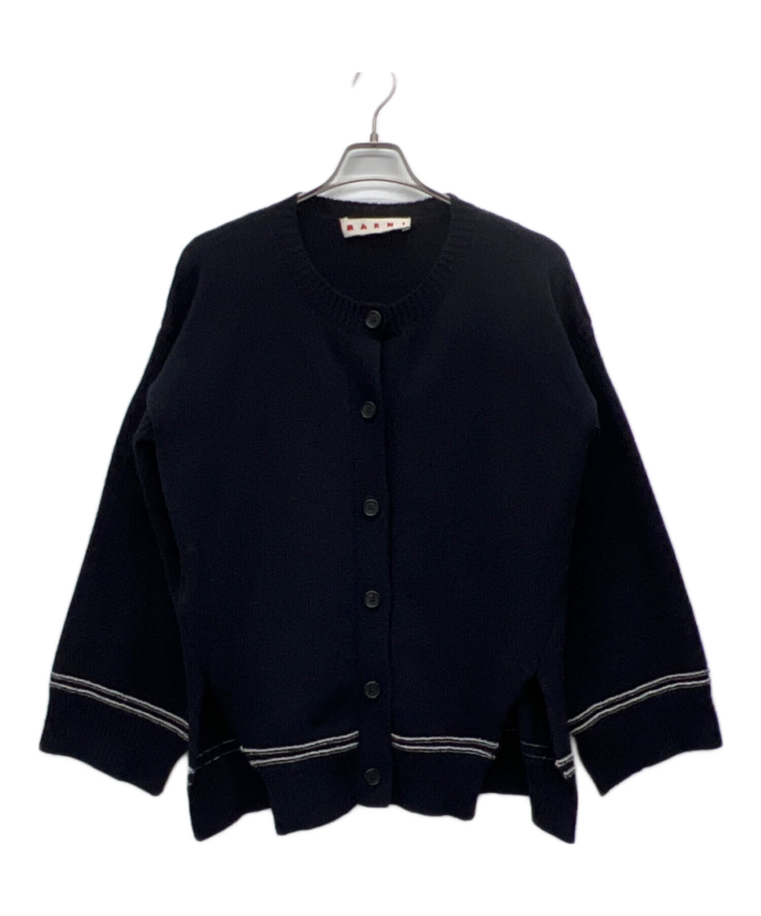 中古・古着通販】MARNI (マルニ) 厚手カーディガン ネイビー サイズ:38