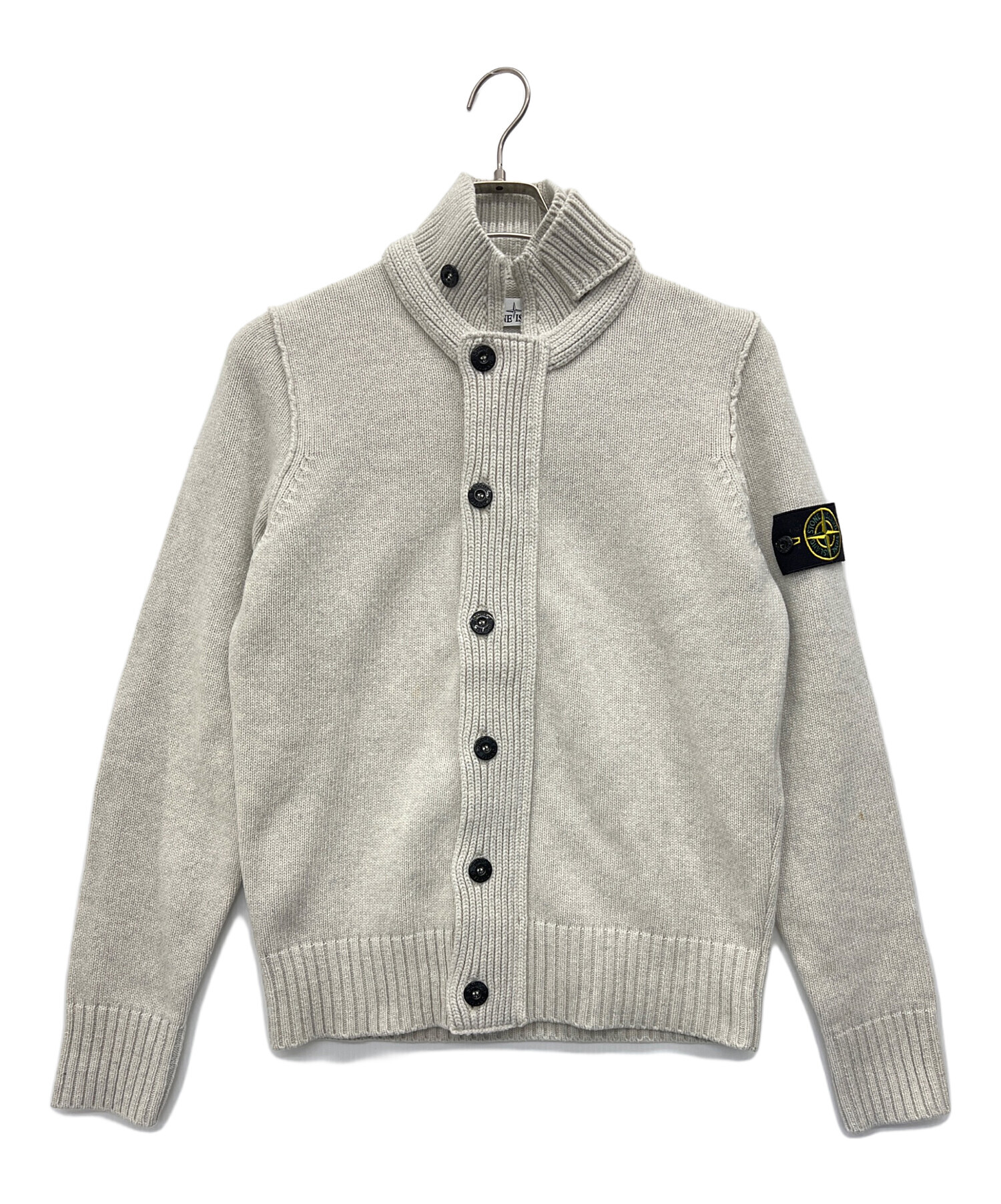 ストーンアイランド グレー カーディガン 中古・古着通販】STONE ISLAND (ストーンアイランド) 厚手カーディガン