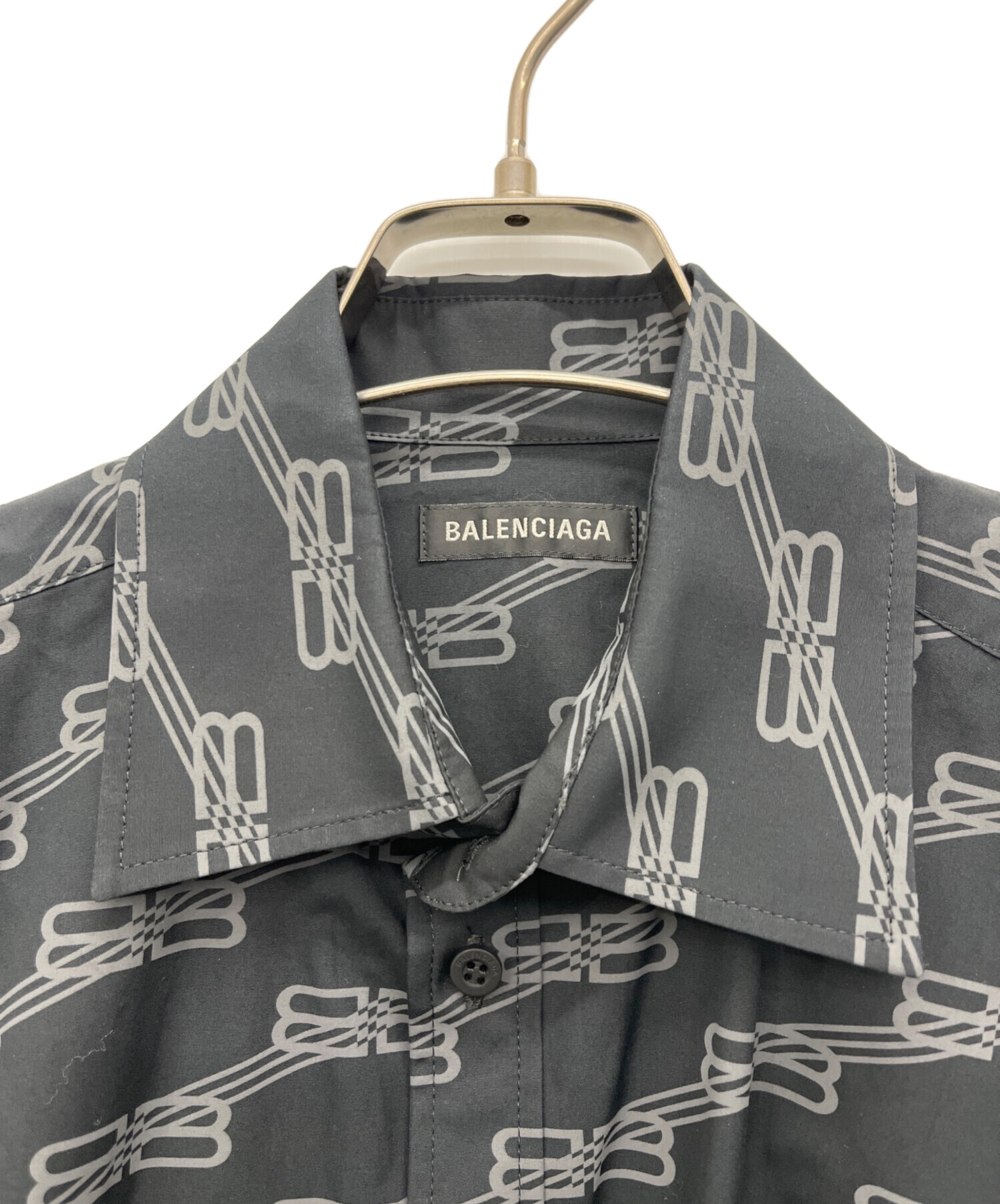 中古・古着通販】BALENCIAGA (バレンシアガ) シャツワンピース グレー