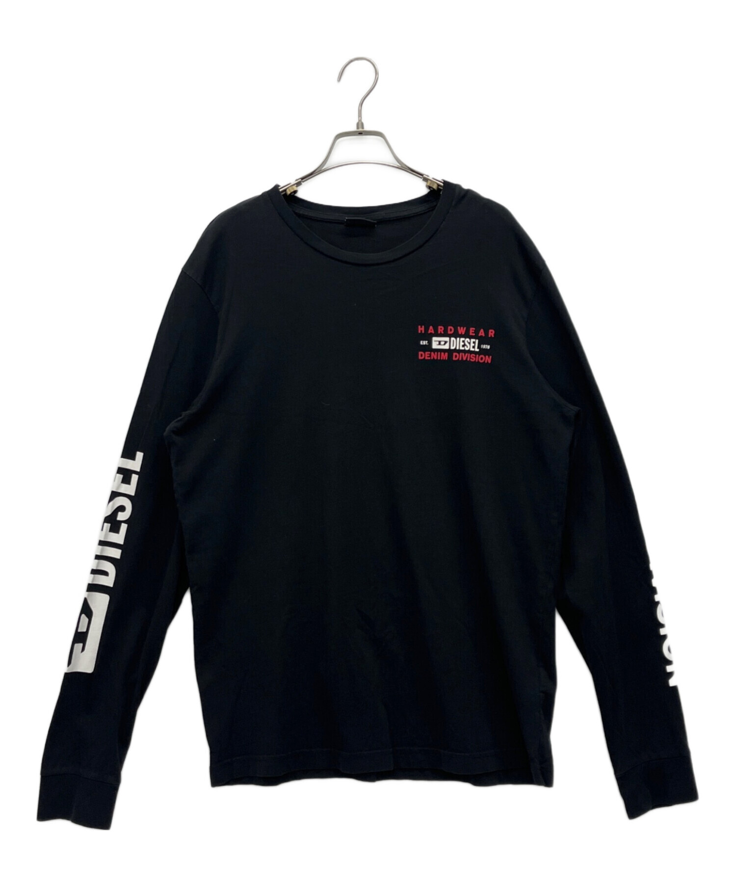 DIESEL ブラック 長袖カットソー 中古・古着通販】DIESEL (ディーゼル) 長袖カットソー ブラック サイズ