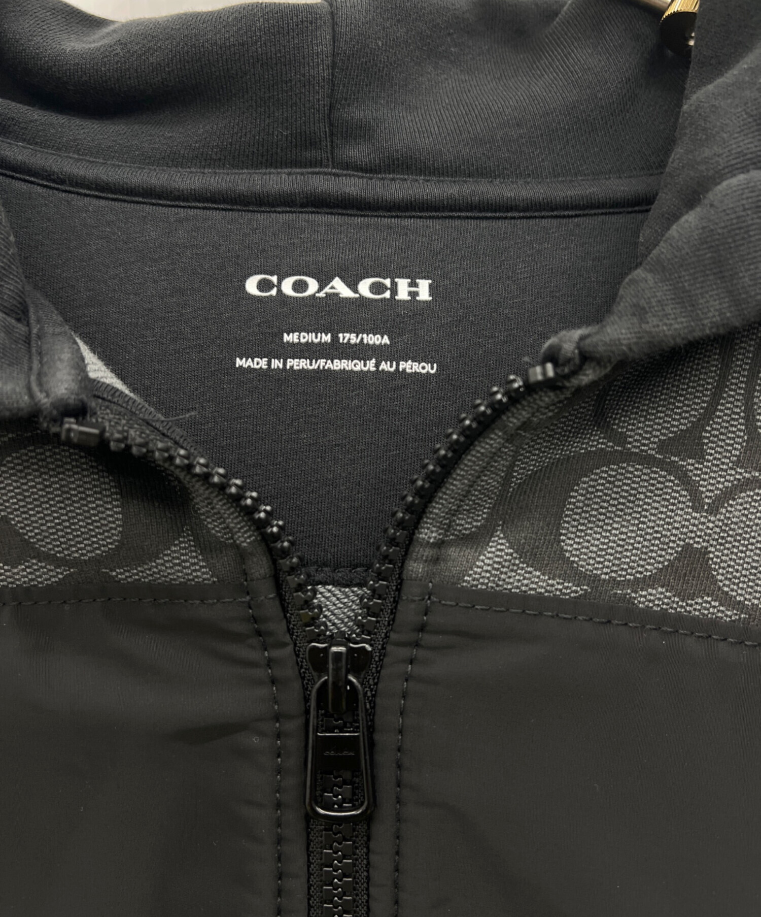 中古・古着通販】COACH (コーチ) フルジップ フーディー ブラック 