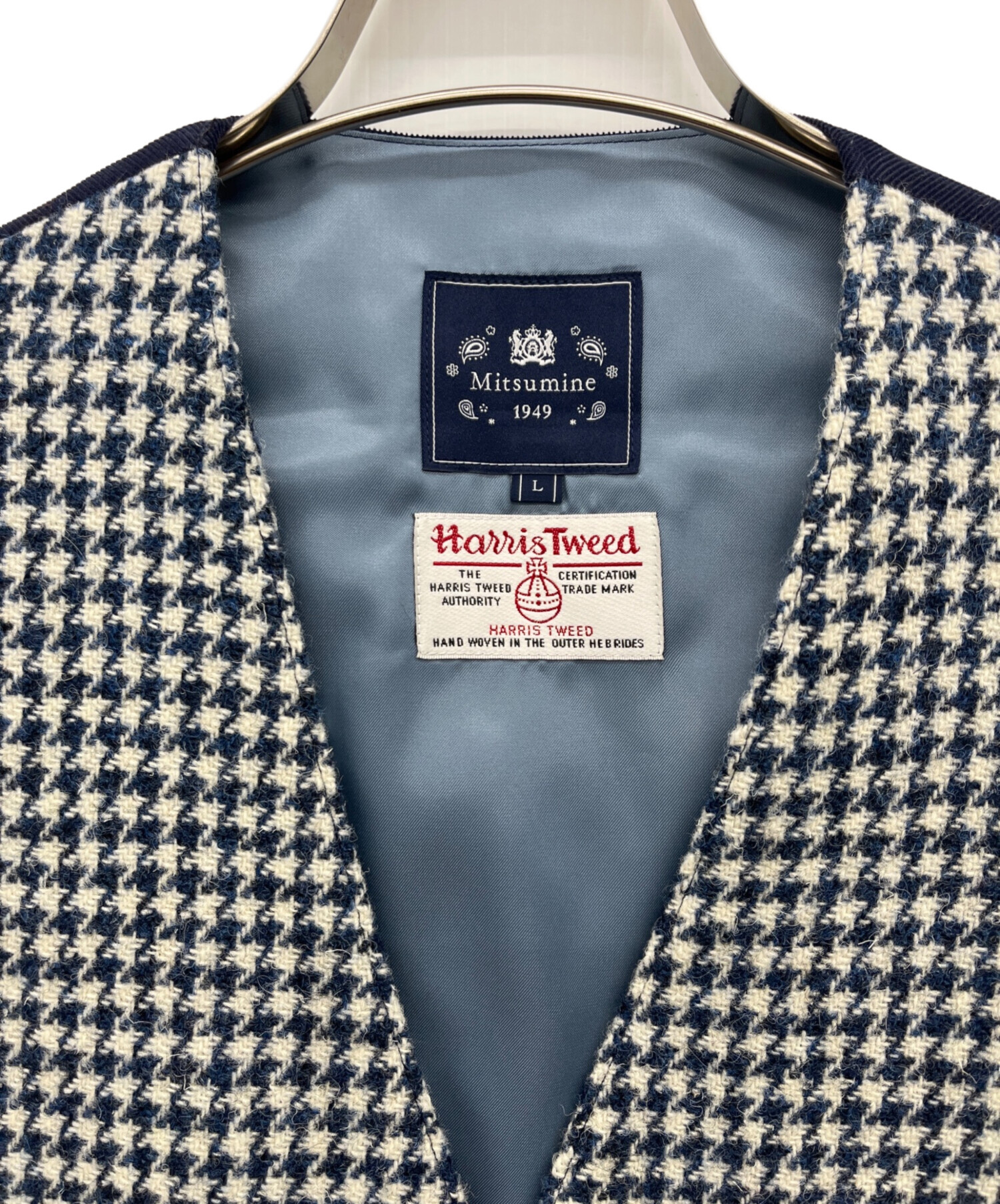 中古・古着通販】Harris Tweed (ハリスツイード) ベスト ブルー サイズ