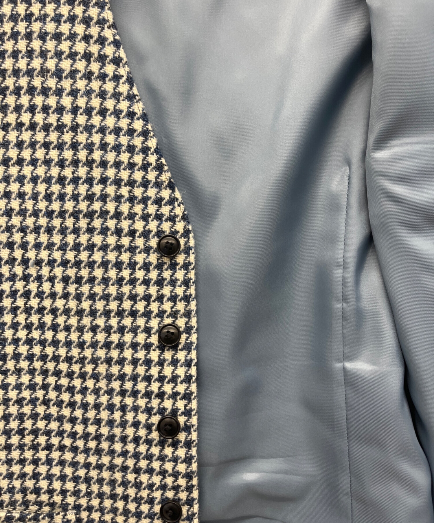 中古・古着通販】Harris Tweed (ハリスツイード) ベスト ブルー サイズ