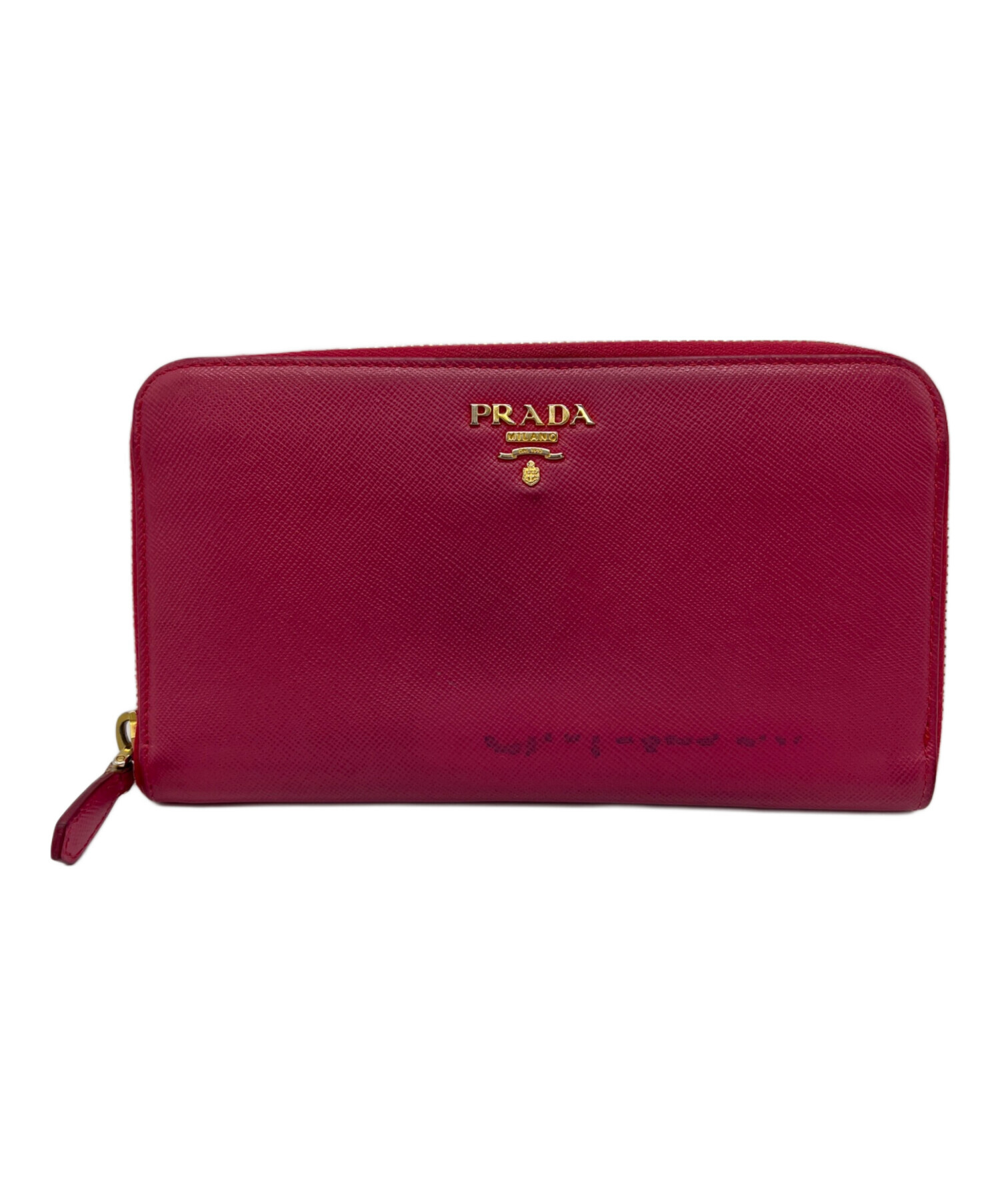 中古・古着通販】PRADA (プラダ) ラウンドファスナー財布 ピンク