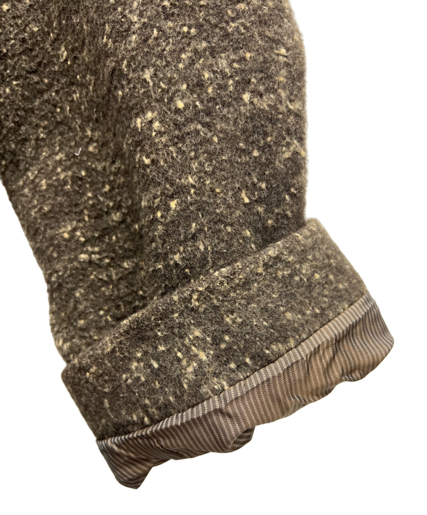 中古・古着通販】KENZO (ケンゾー) ファー衿コート ブラウン サイズ:38