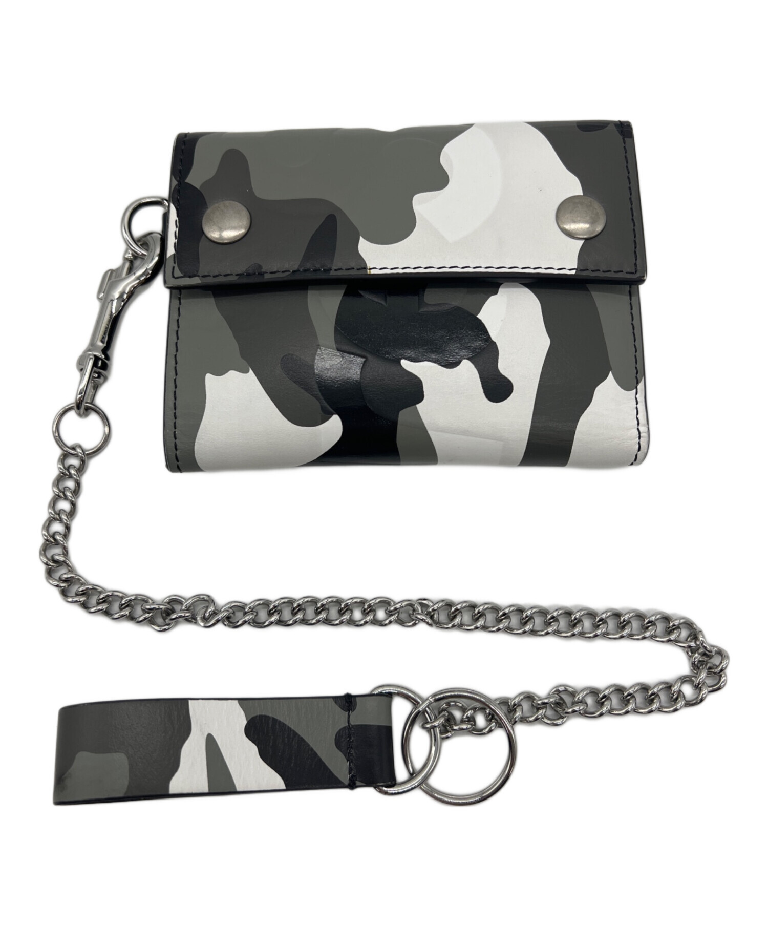 中古・古着通販】SUPREME (シュプリーム) Leather Chain Wallet グレー