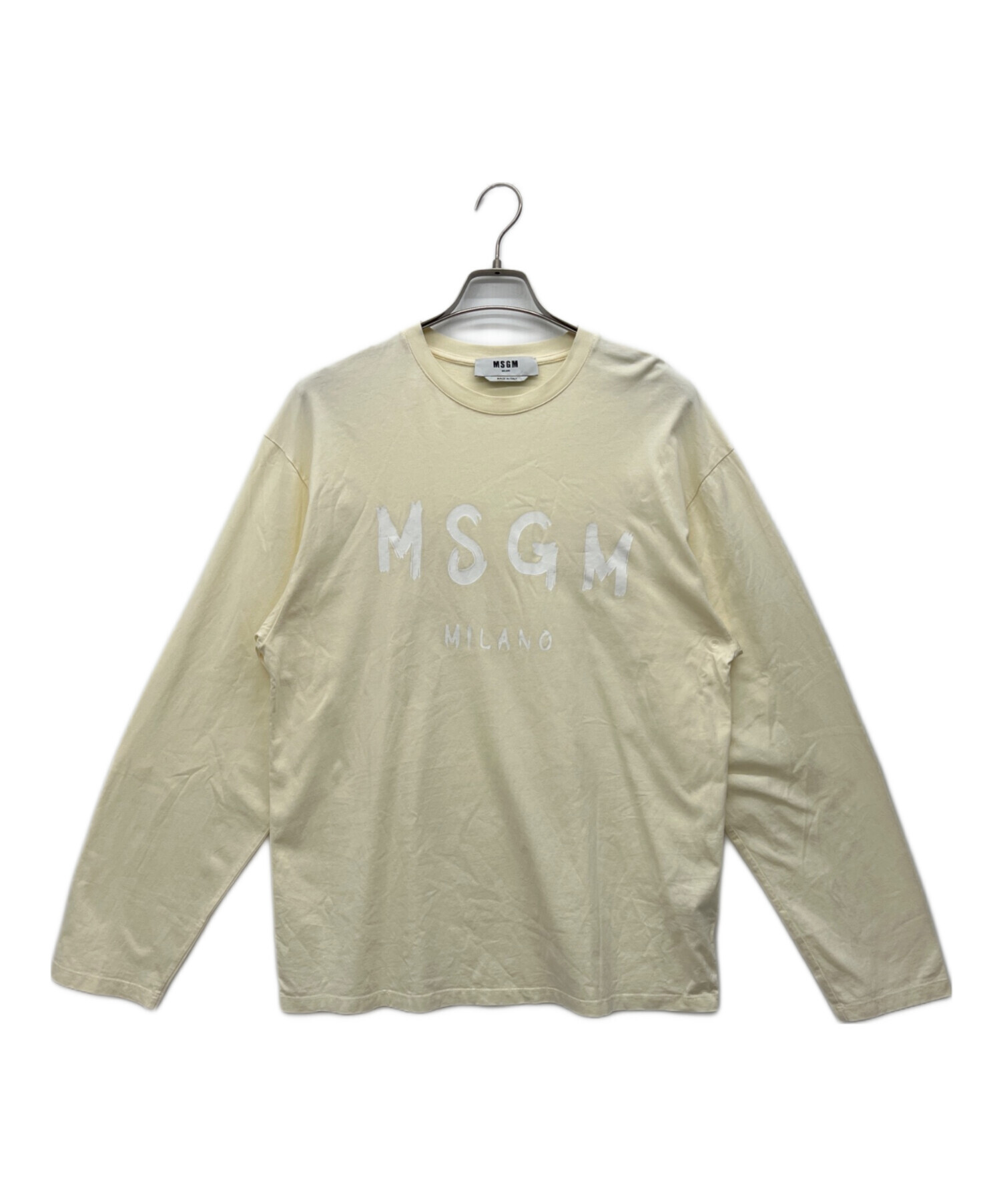 中古・古着通販】MSGM (エムエスジーエム) 長袖カットソー イエロー