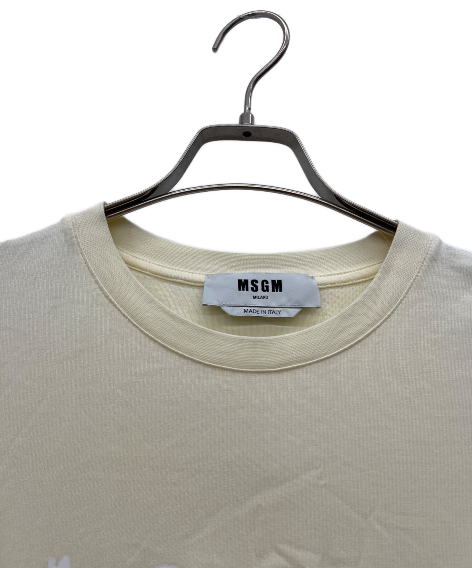 中古・古着通販】MSGM (エムエスジーエム) 長袖カットソー イエロー 