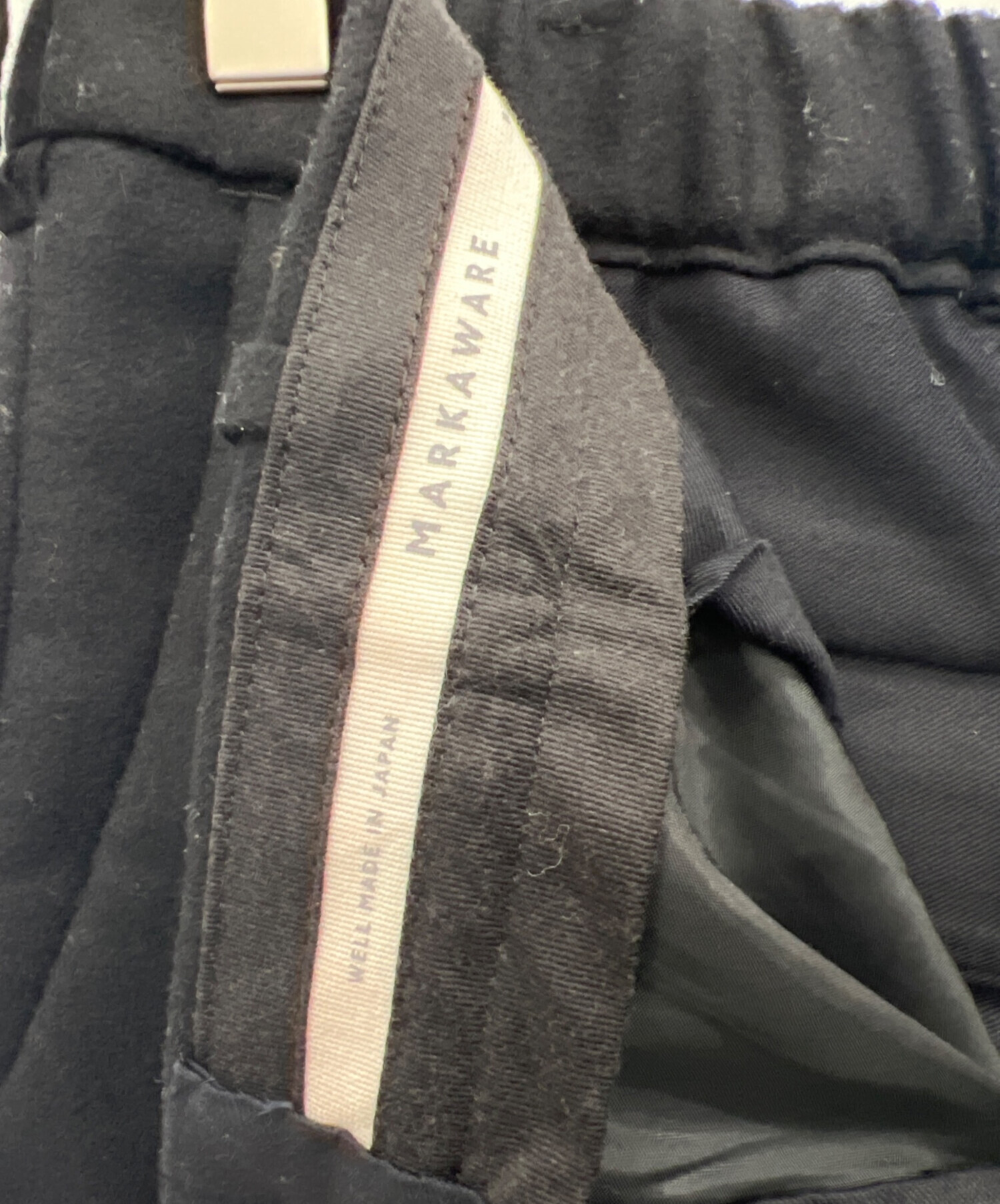 中古・古着通販】MARKAWARE (マーカウェア) ウールパンツ ブラック 