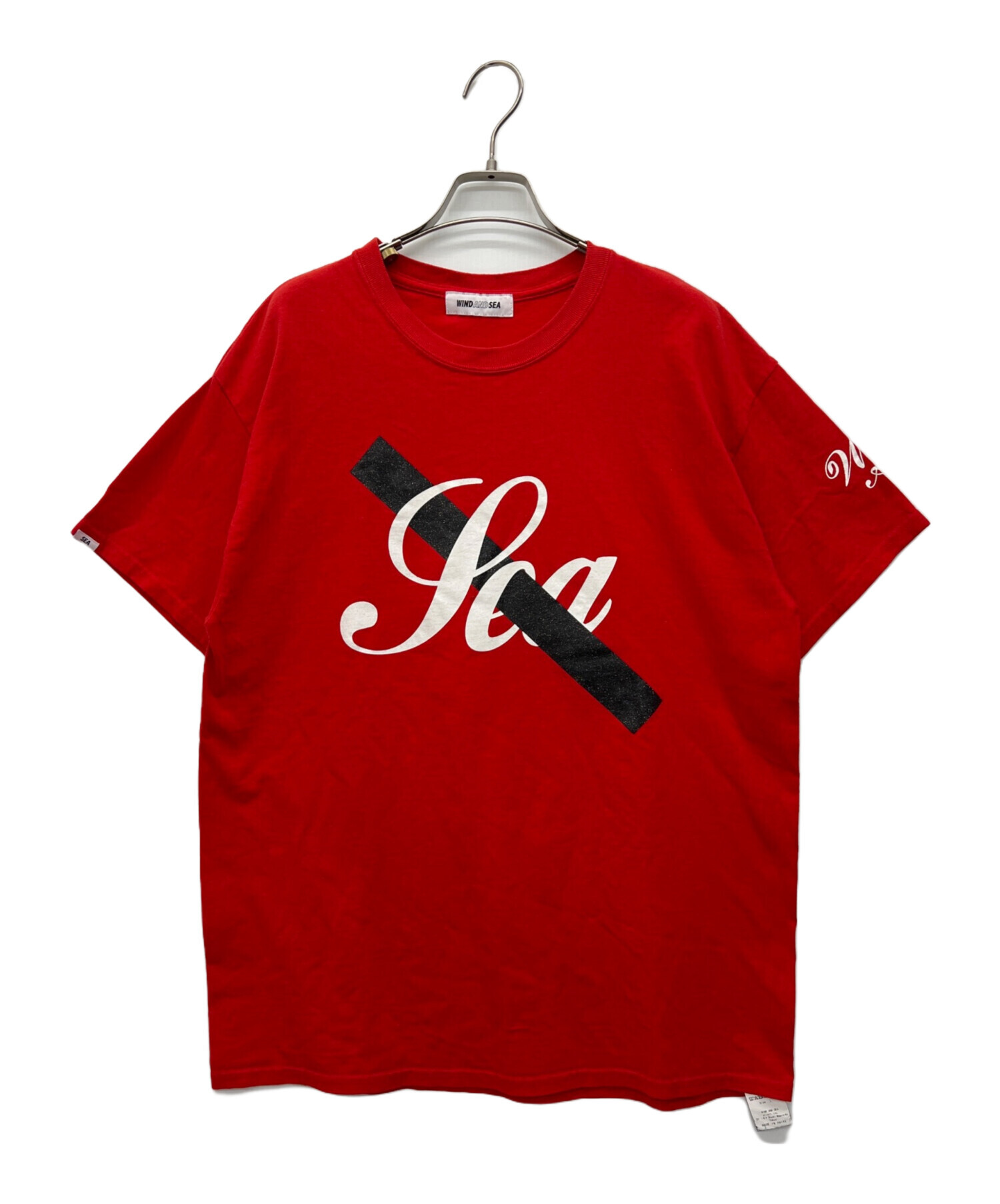 wind and sea ウィンダンシー T-SHIRT 赤色 中古・古着通販】WIND AND SEA (ウィンダンシー) 半袖カットソー