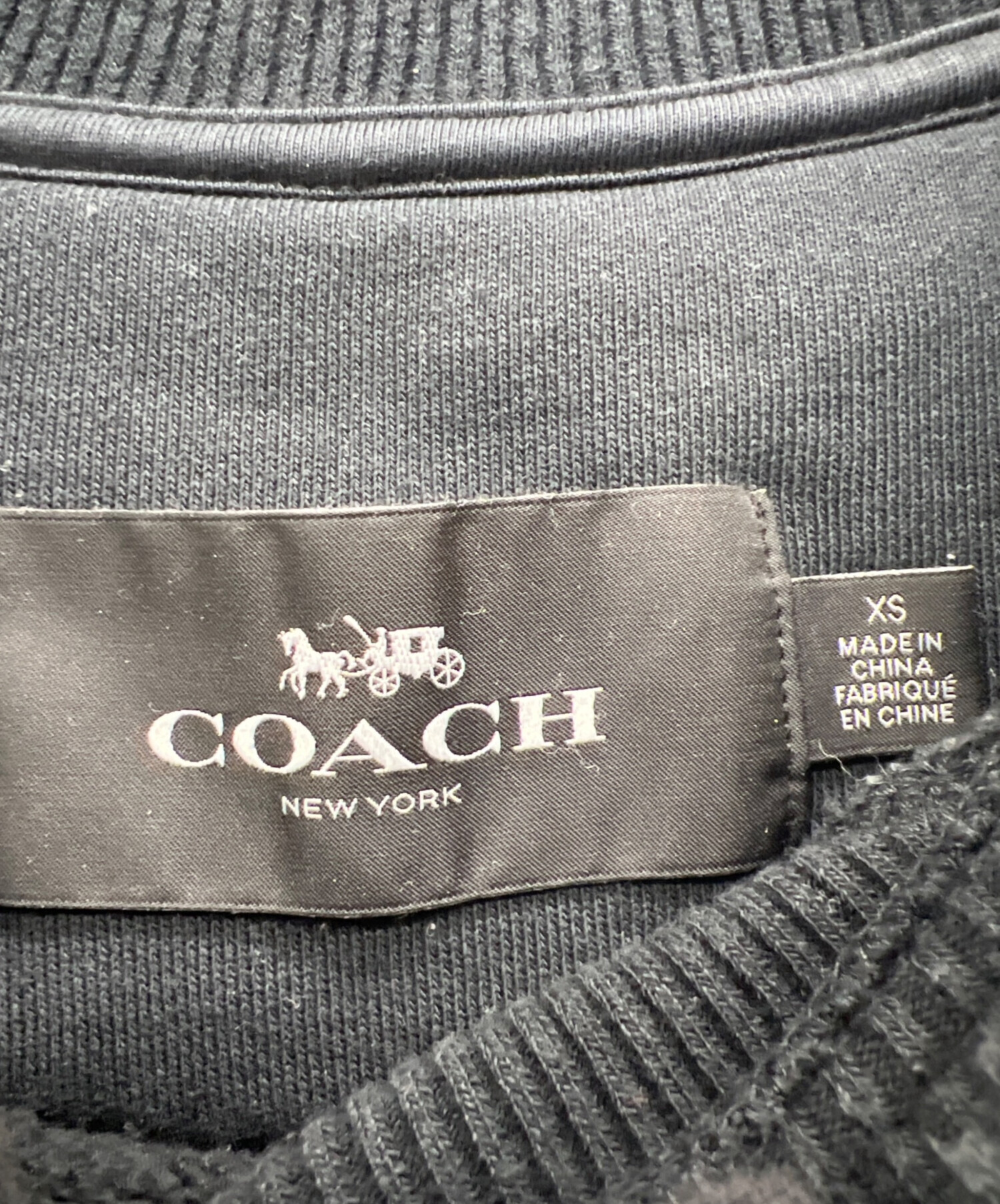 中古・古着通販】COACH (コーチ) スウェット ブラック サイズ:XS 
