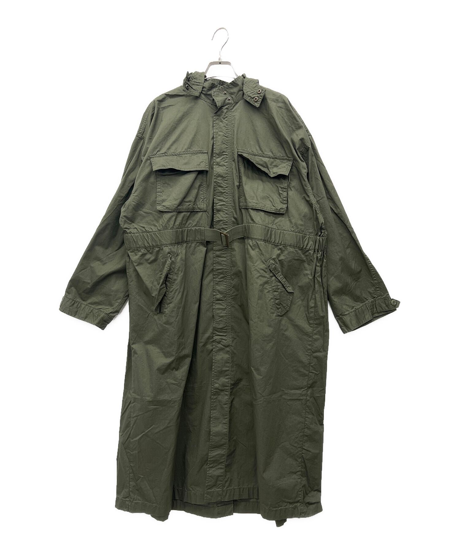 中古・古着通販】UNGRID (アングリッド) フーデッドコート カーキ 