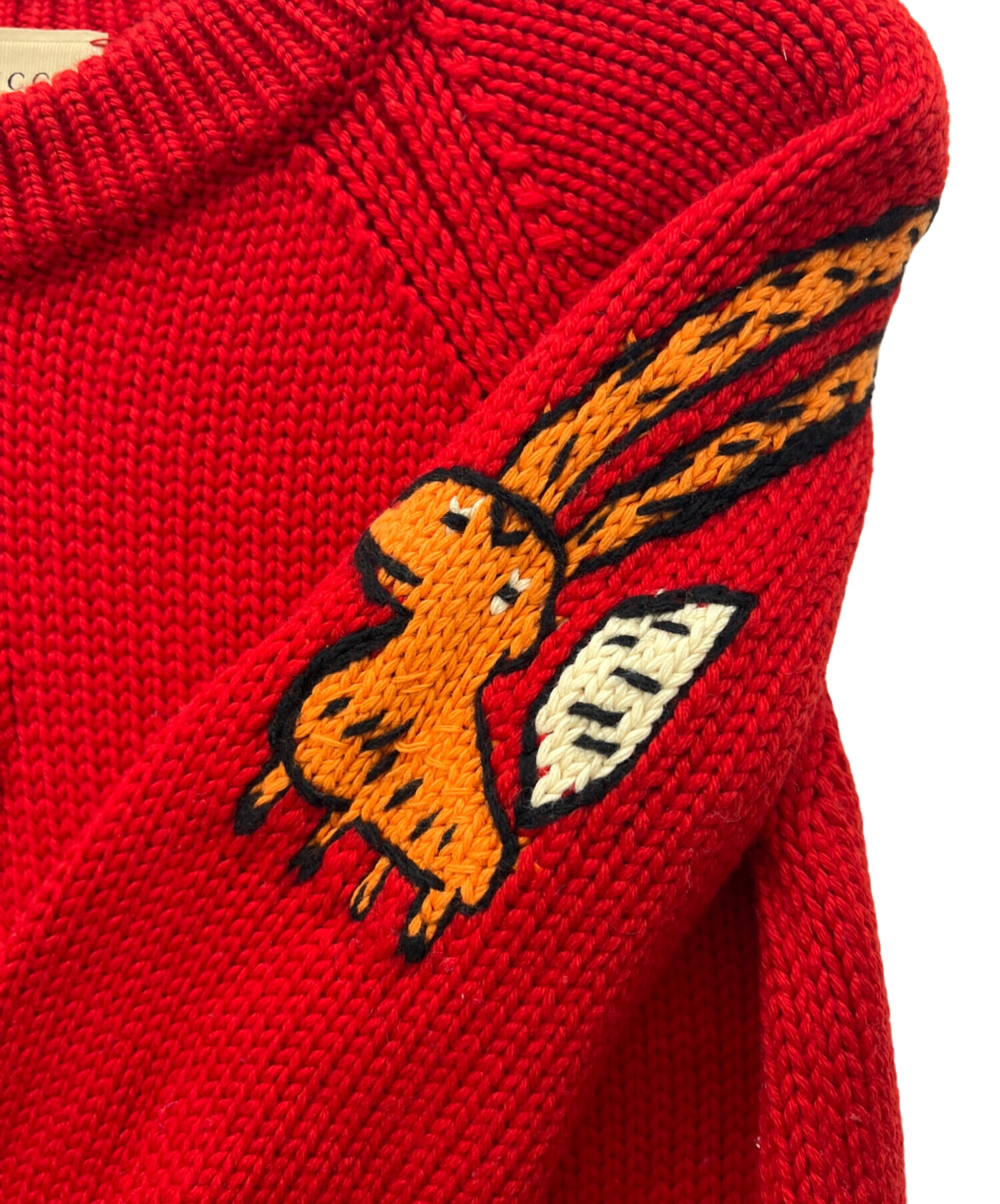 中古・古着通販】GUCCI (グッチ) フレイヤハルタス厚手ニット レッド