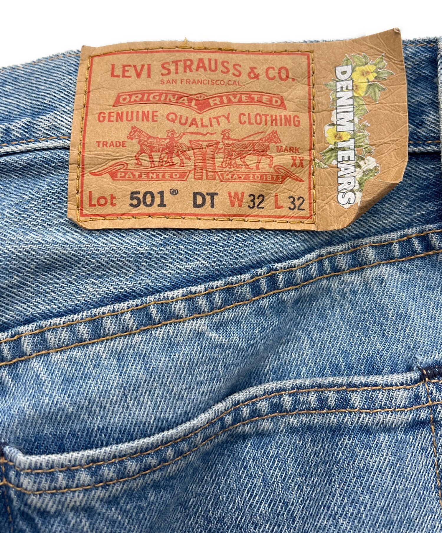 denim tears501 ストレートデニム W32 L32 中古・古着通販】LEVI'S (リーバイス) Denim Tears (デニムティアーズ