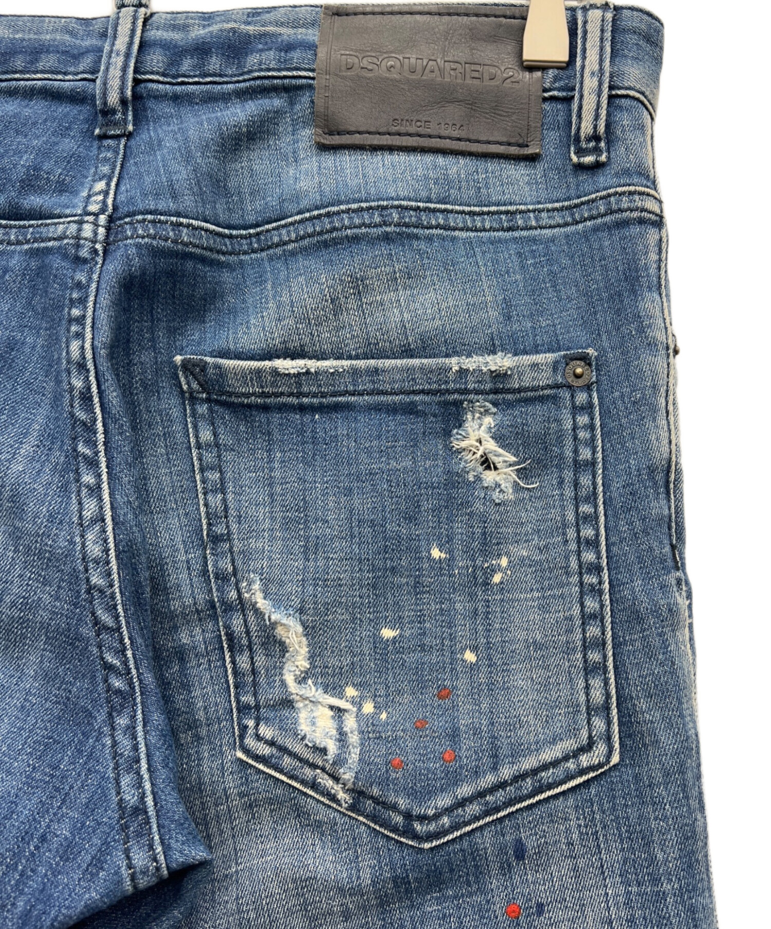 中古・古着通販】DSQUARED2 (ディースクエアード) デニムパンツ ブルー 