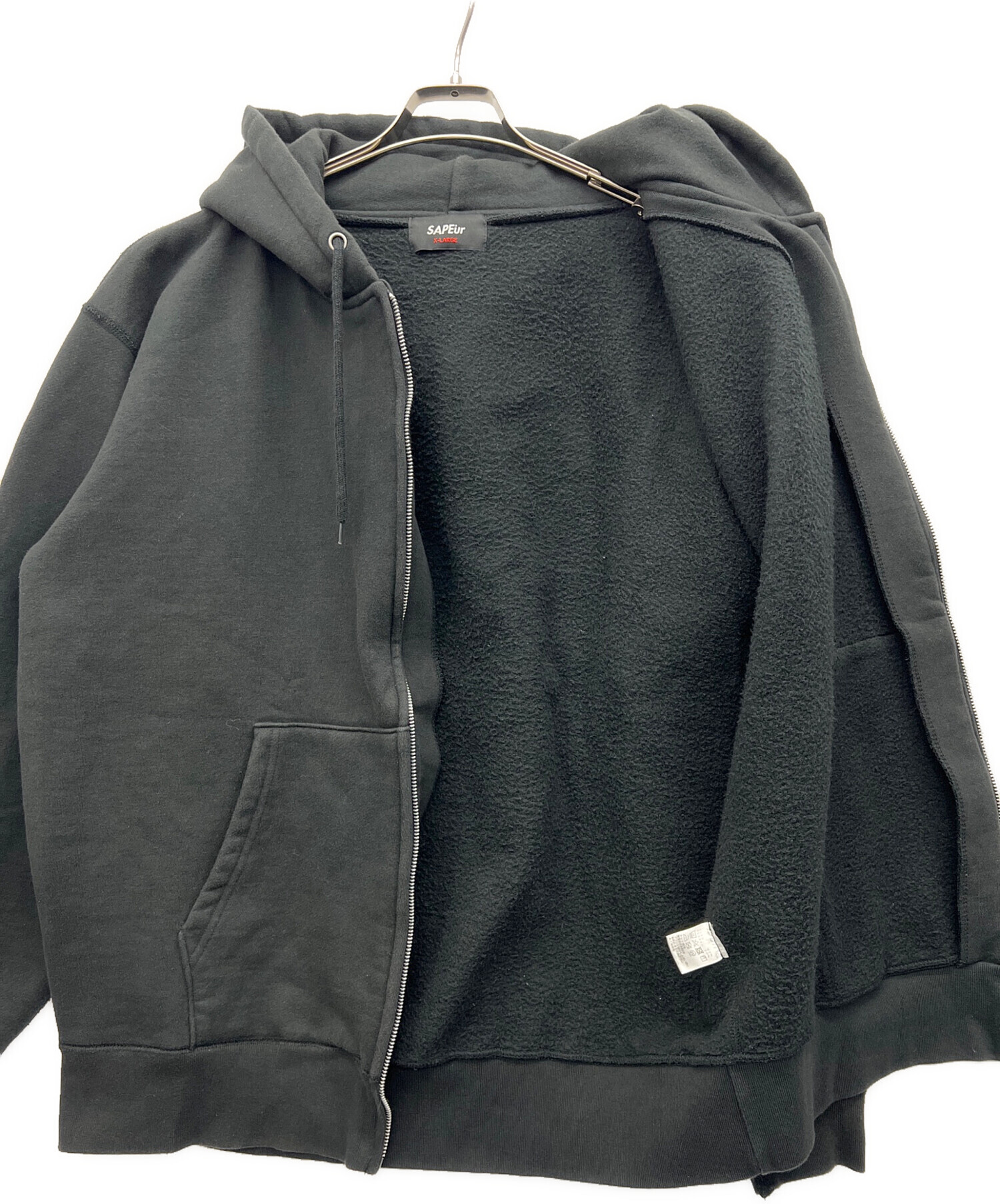 サプール SAPEUR ジップパーカー 中古・古着通販】SAPEur (サプール) ジップパーカー ブラック サイズ