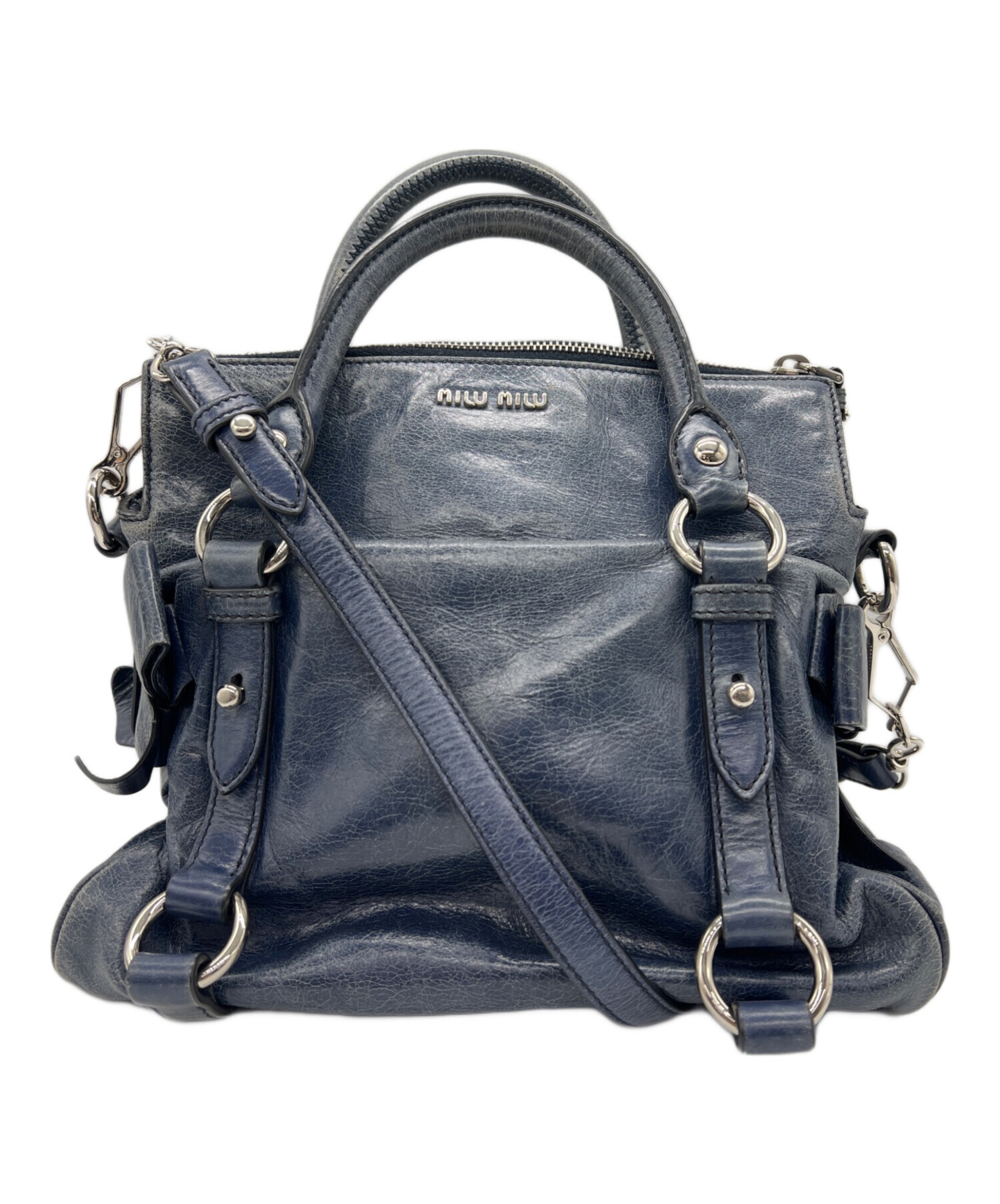 中古・古着通販】MIU MIU (ミュウミュウ) サイドリボン2WAYバッグ