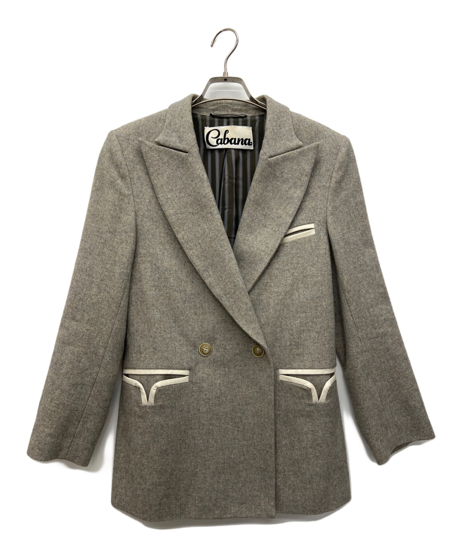 中古・古着通販】CABANA (カバナ) ダブルブレストジャケット グレー