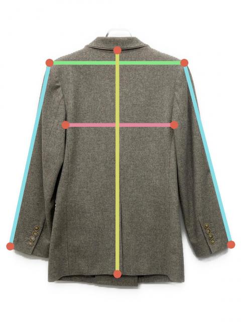 中古・古着通販】CABANA (カバナ) ダブルブレストジャケット グレー