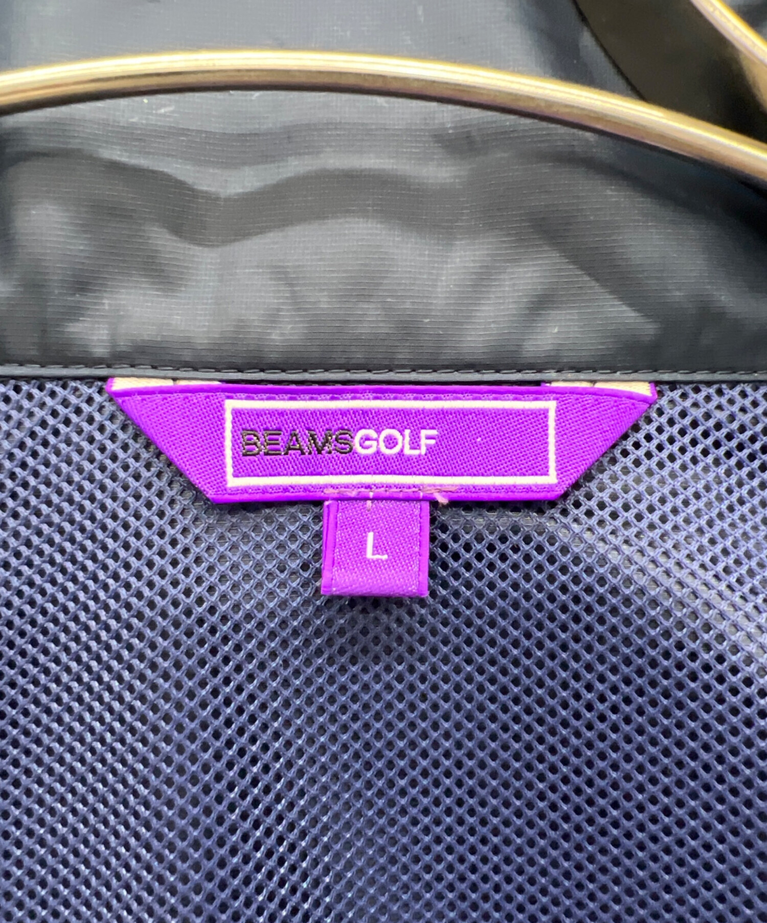 BEAMS GOLF ナイロンジャケット コーチジャケット　ネイビー　L 中古・古着通販】BEAMS GOLF (ビームスゴルフ) ナイロンジャケット