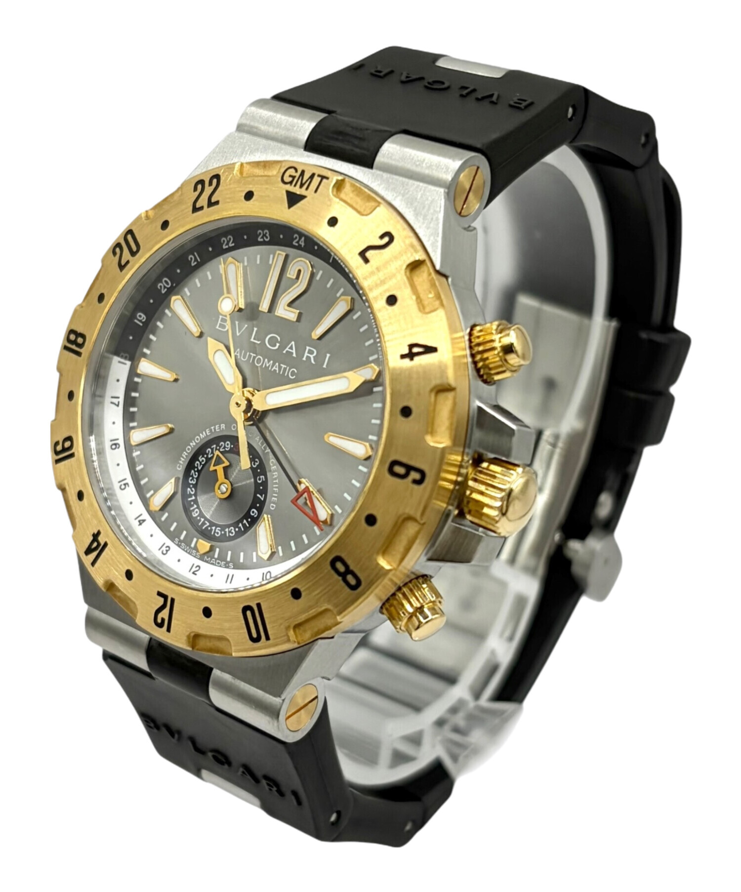 定価45000円【未使用】着用一回BVLGARI diagono 茶ベルト 中古・古着通販】BVLGARI (ブルガリ) Diagono Professional GMT