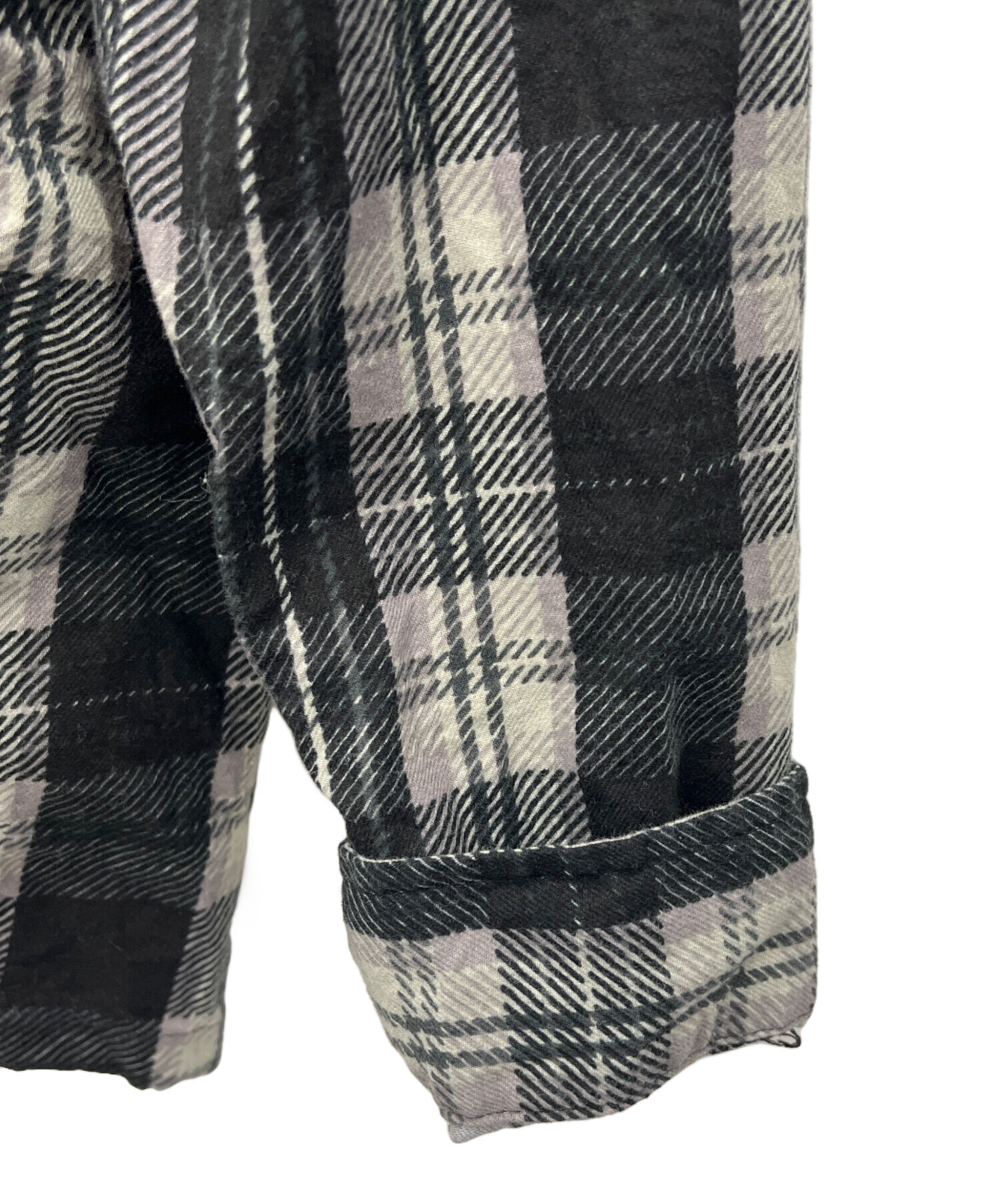 中古・古着通販】SUPREME (シュプリーム) 長袖シャツ ブラック×グレー